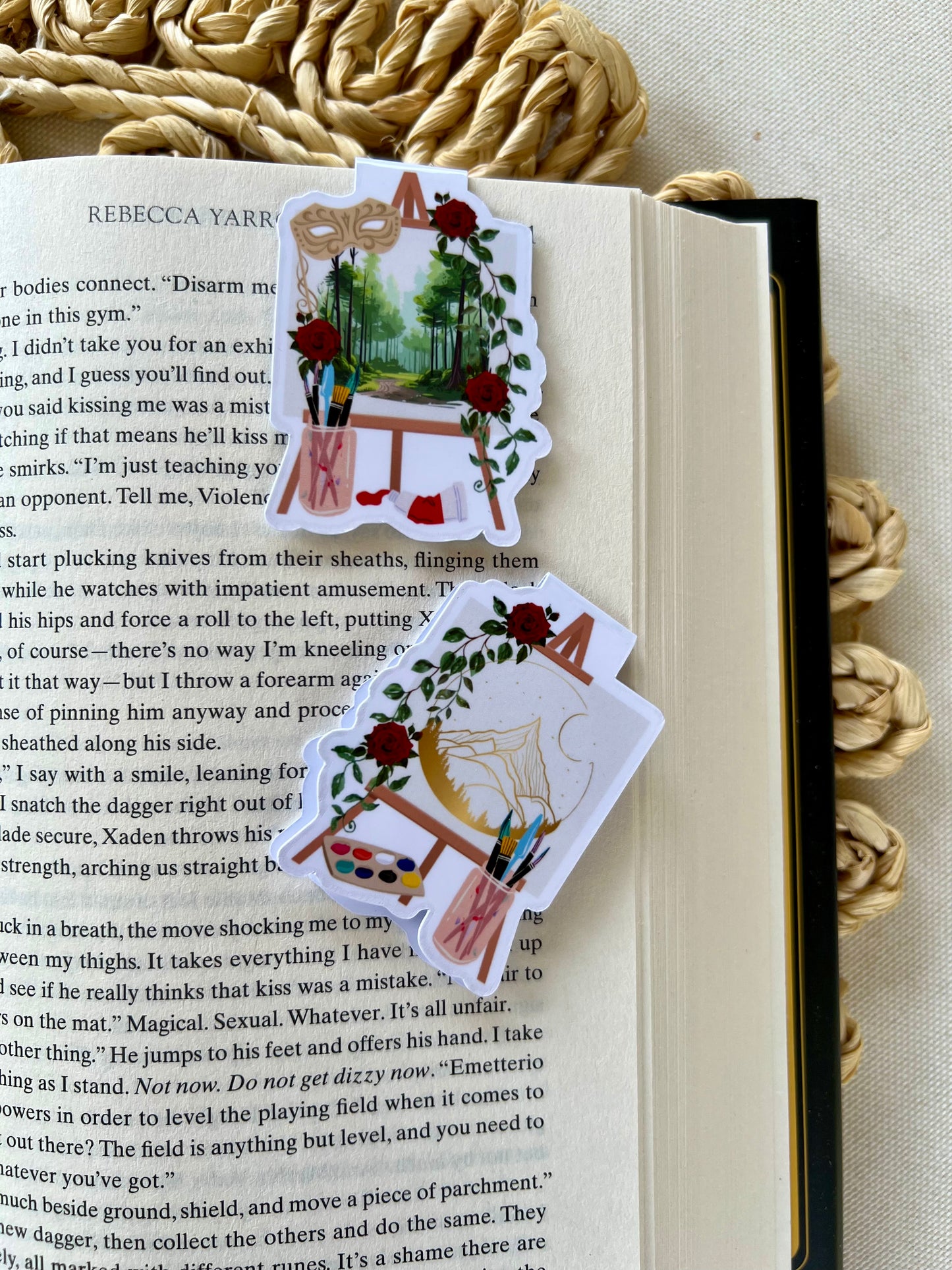 Rose Canvas (inspired by) Magnetic Bookmark