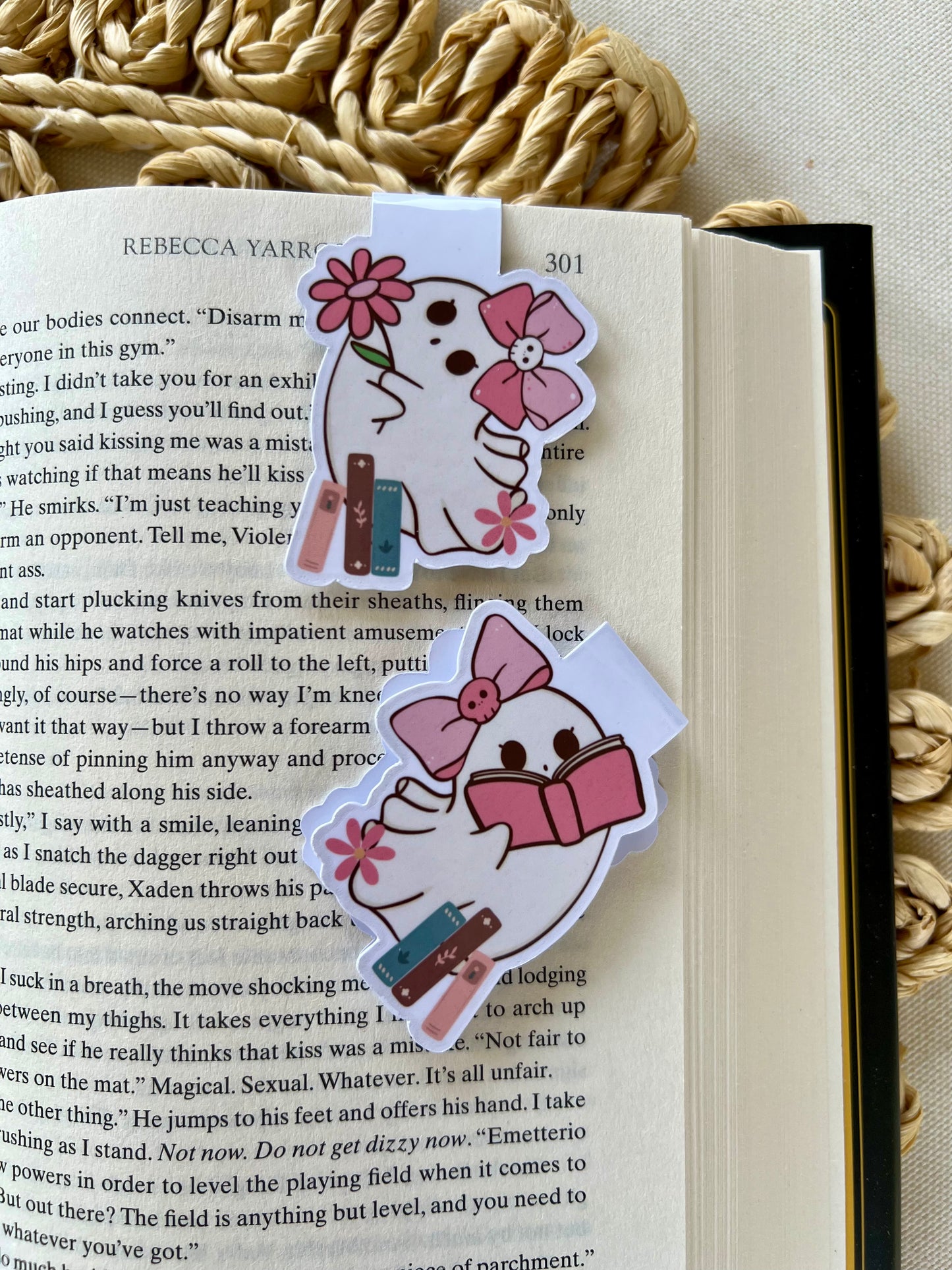 Flower Ghostie Magnetic Bookmark