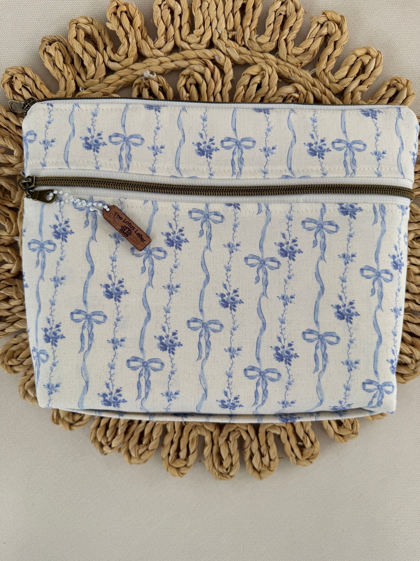 Blue Bow Book Sleeve