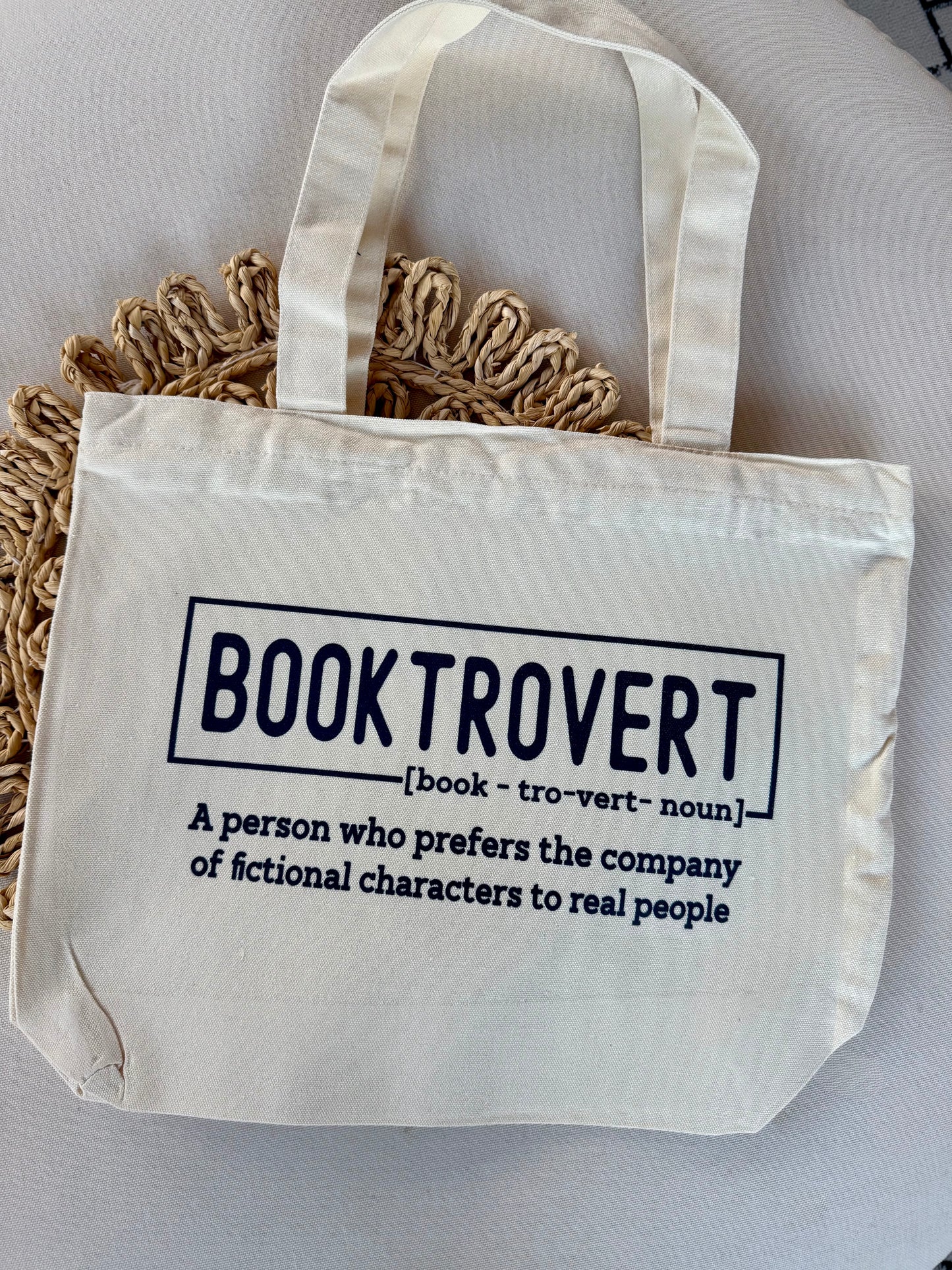 Booktrovert Zippered Tote Bag