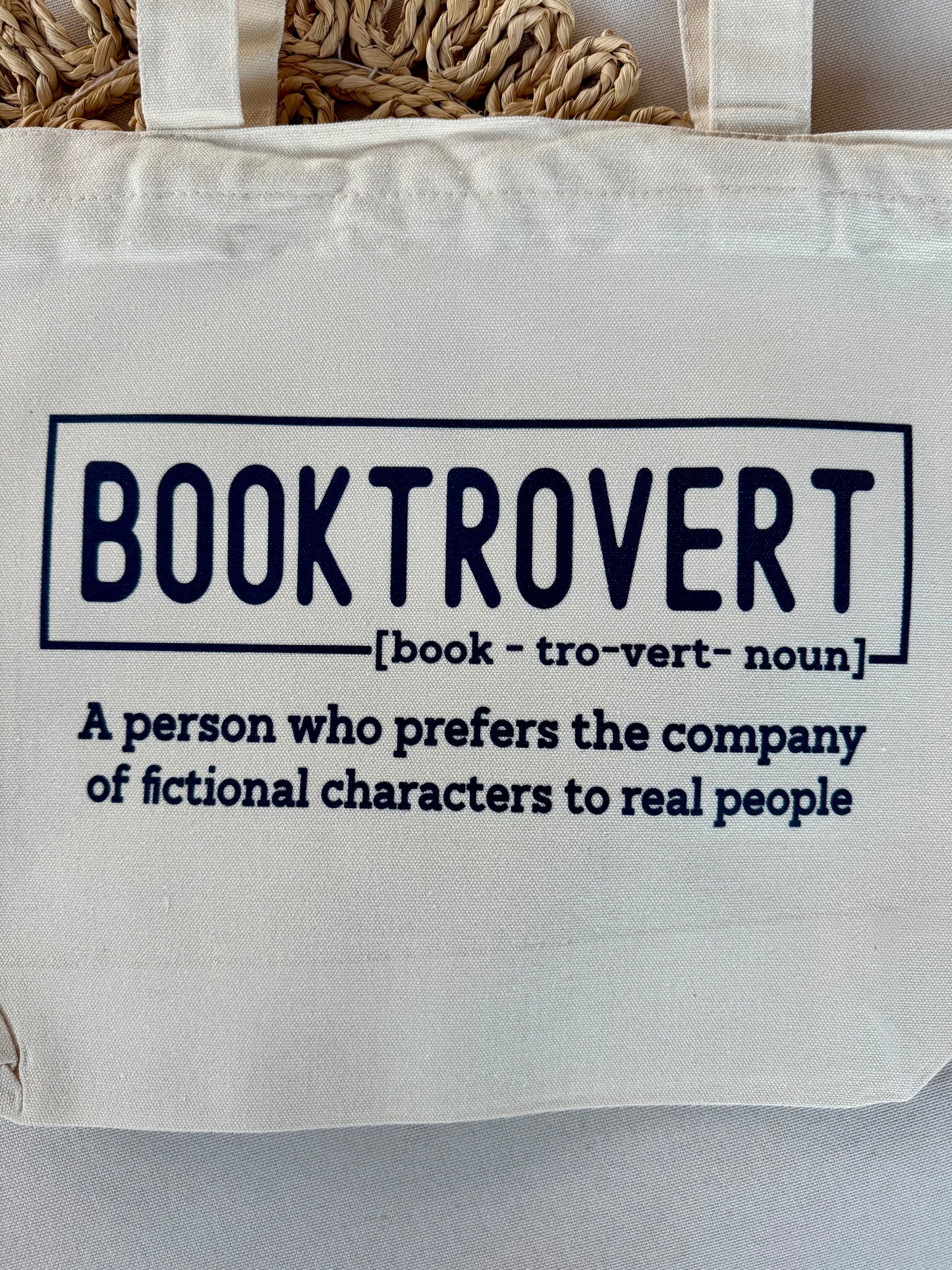 Booktrovert Zippered Tote Bag
