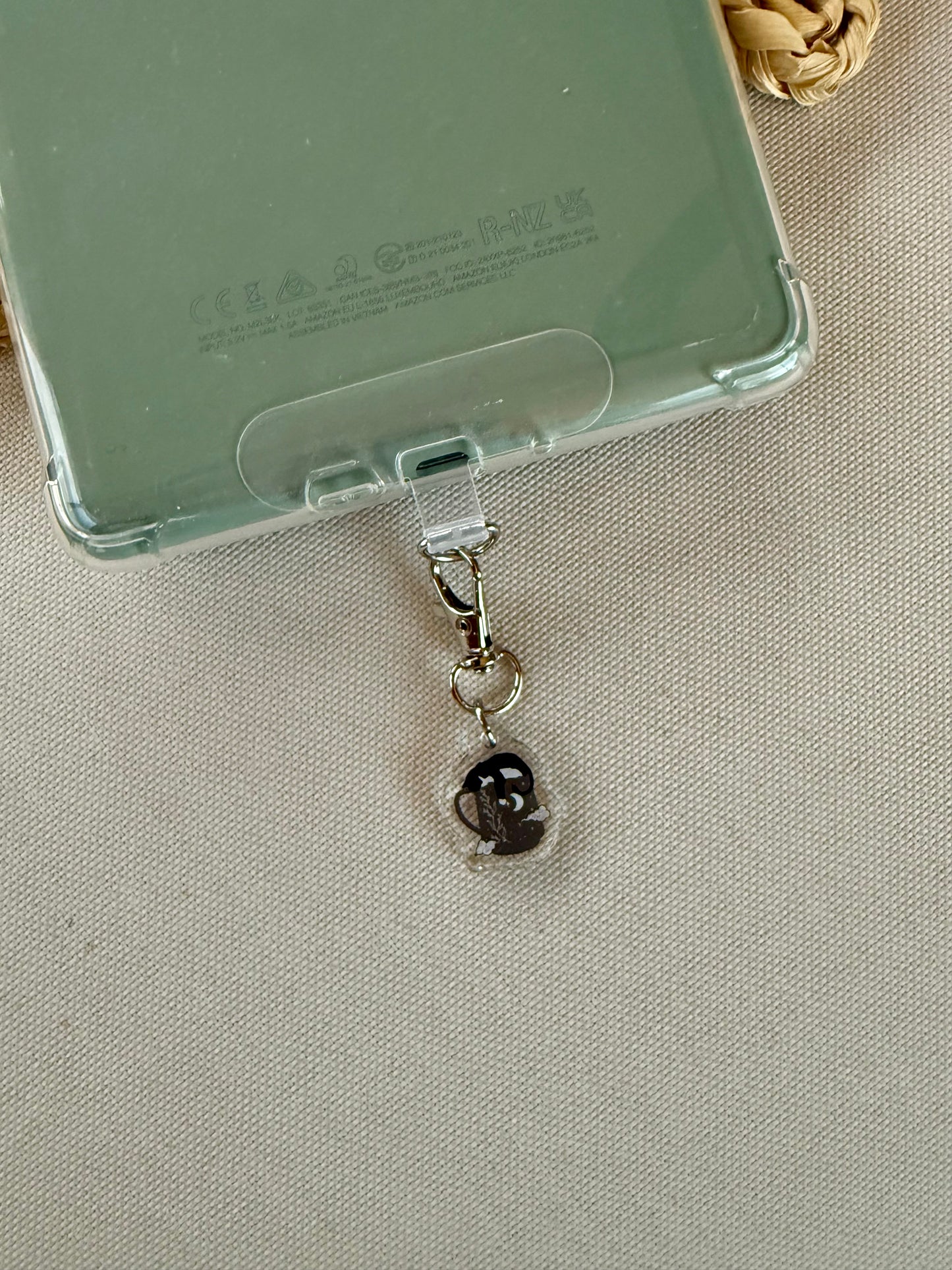 Coffee Cat Tethered Charm