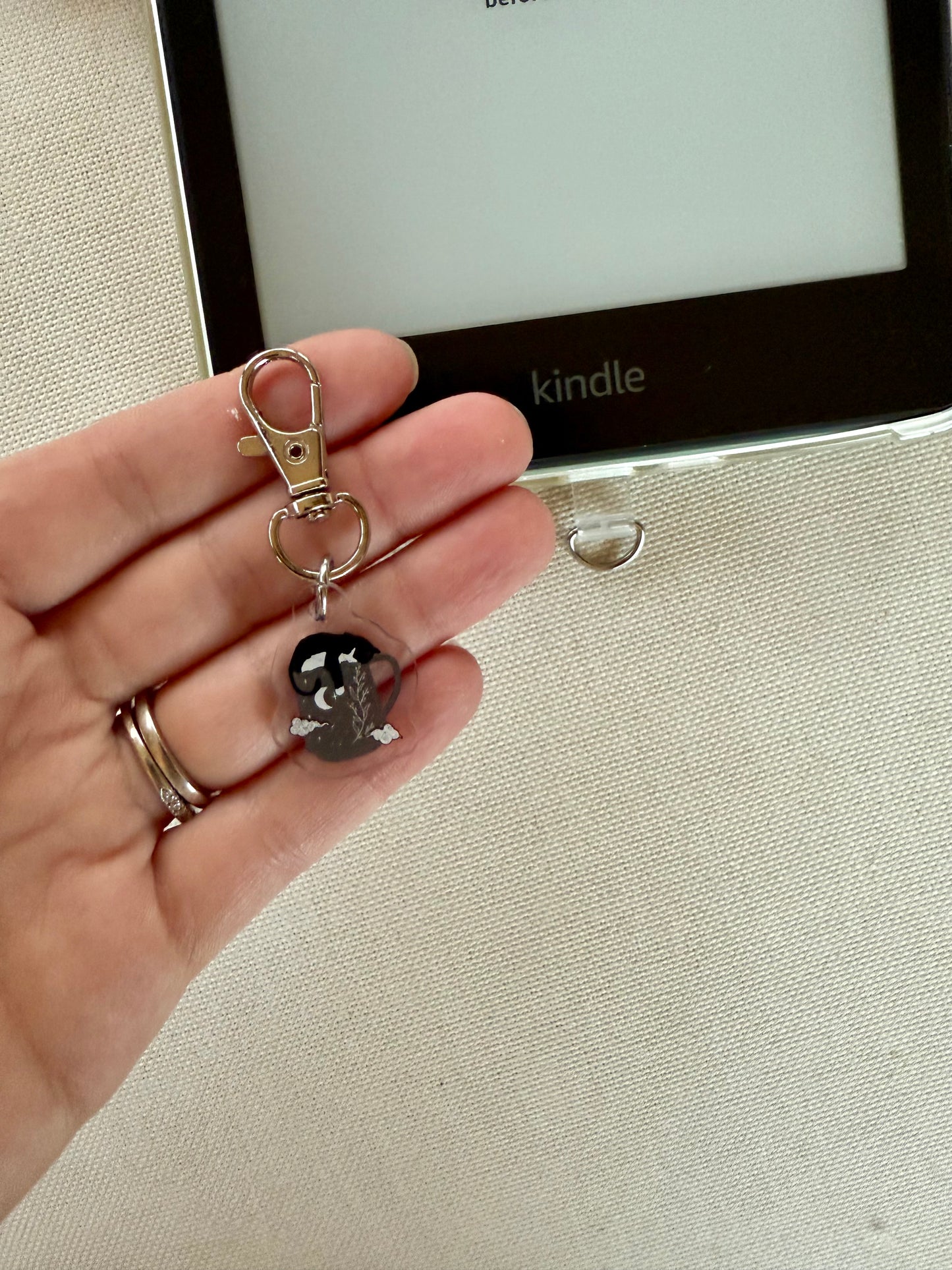 Coffee Cat Tethered Charm