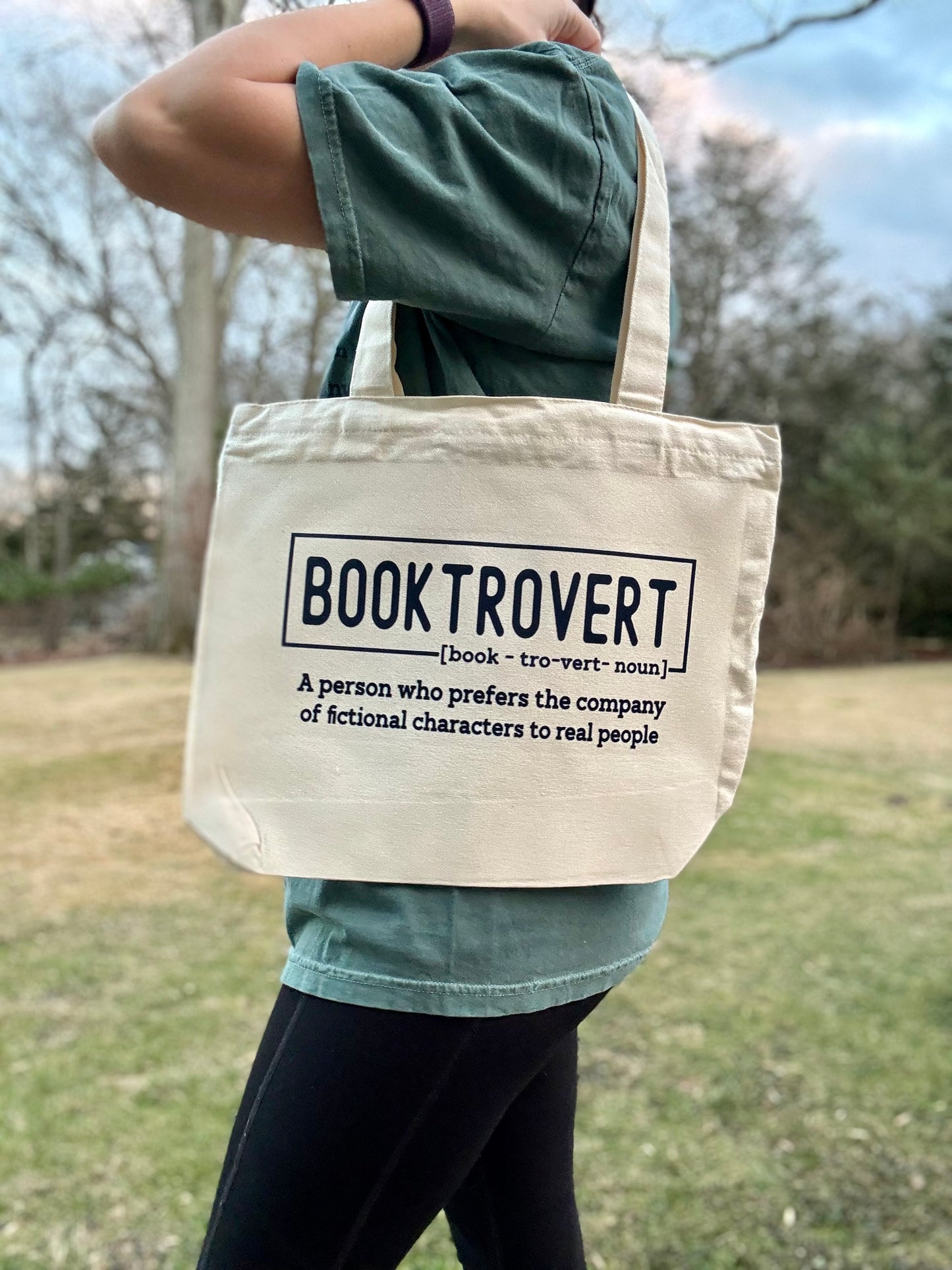 Booktrovert Zippered Tote Bag