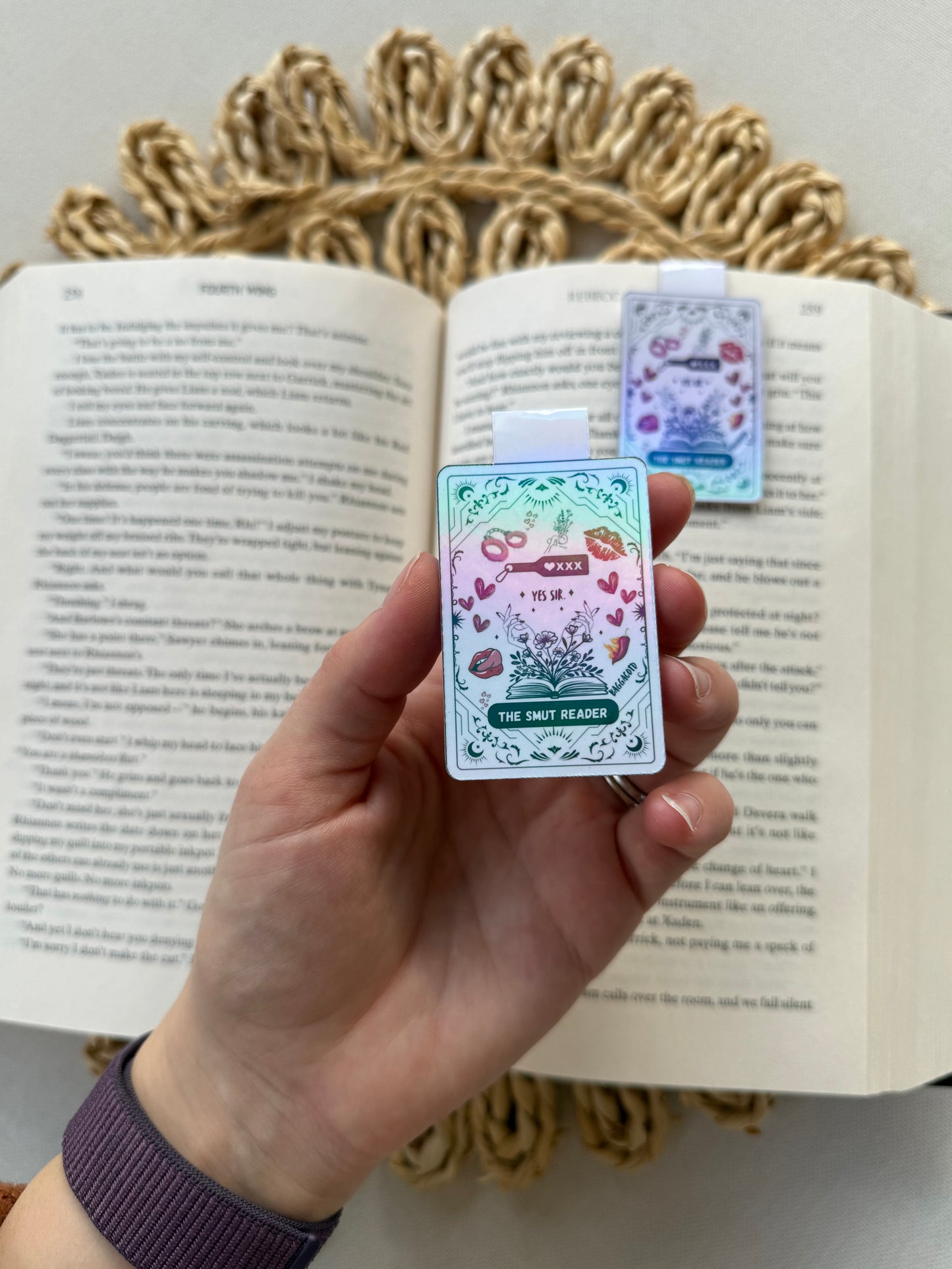 The Smut Reader Tarot Card Magnetic Bookmark (holographic)