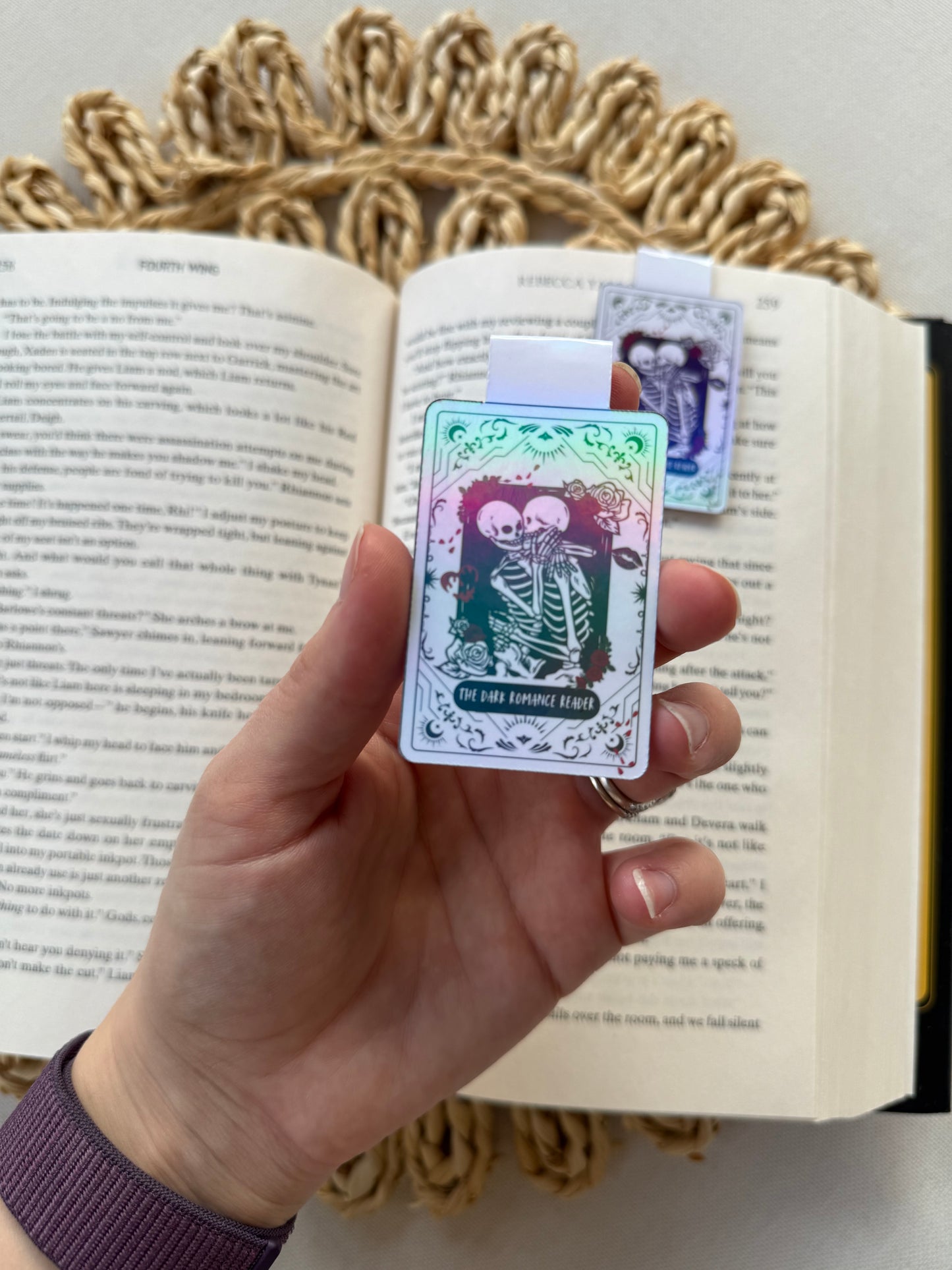 The Dark Romance Reader Tarot Card Magnetic Bookmark (holographic)