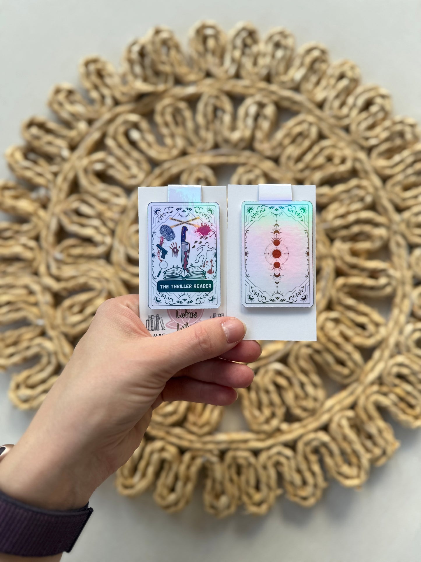 The Thriller Reader Tarot Card Magnetic Bookmark (holographic)