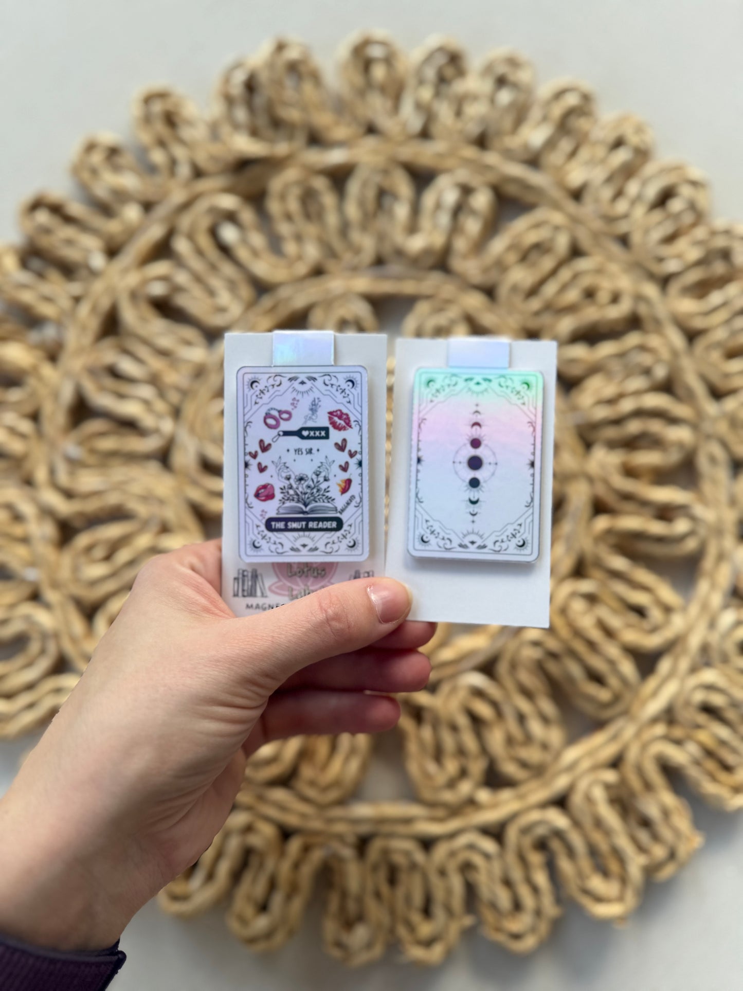 The Smut Reader Tarot Card Magnetic Bookmark (holographic)