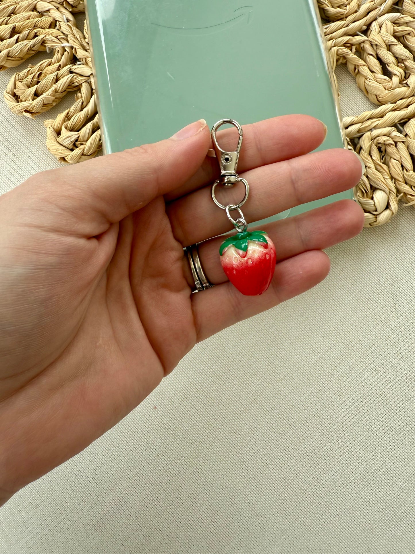 Strawberry Tethered Charm
