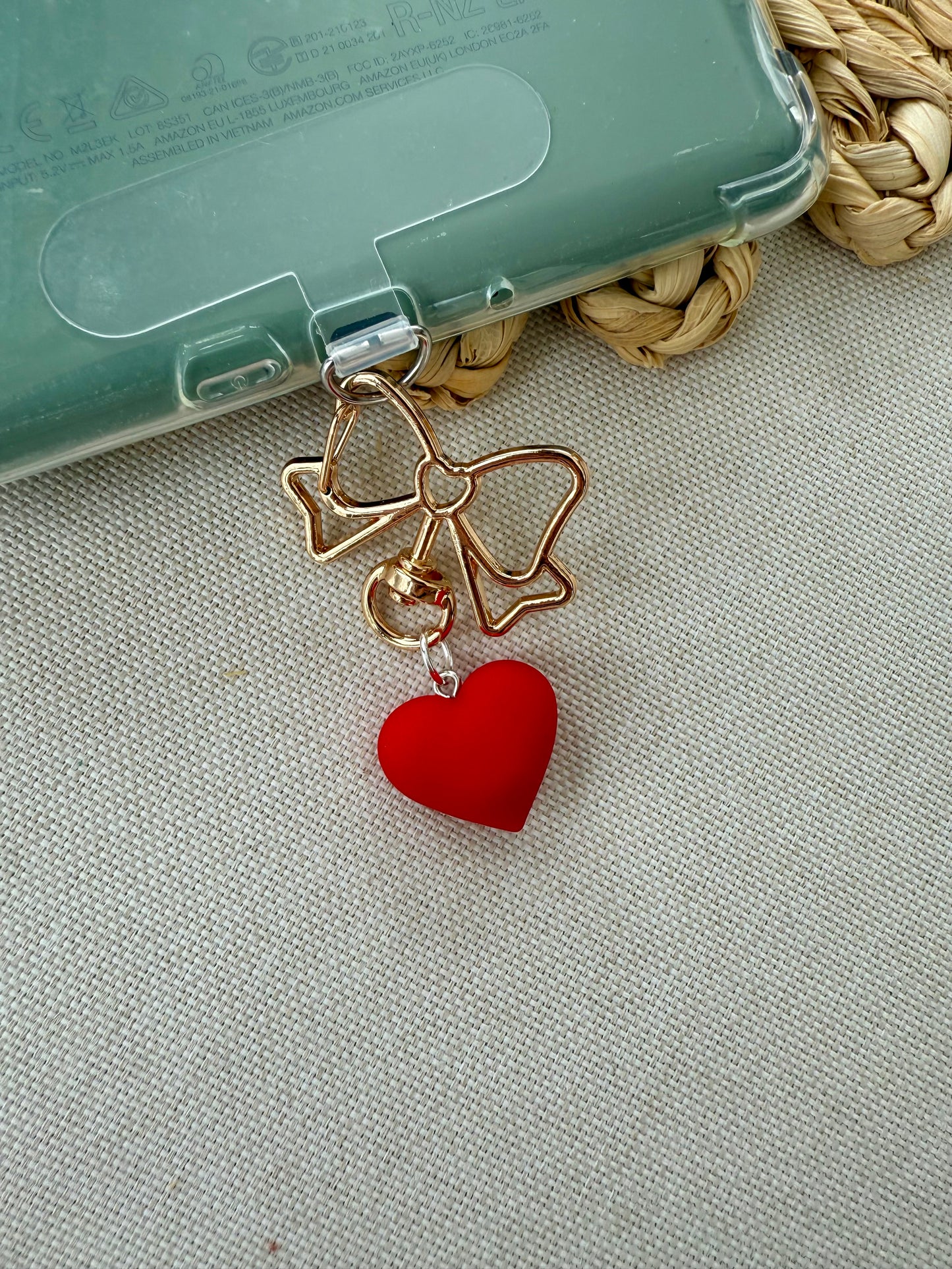 Red Heart Tethered Charm