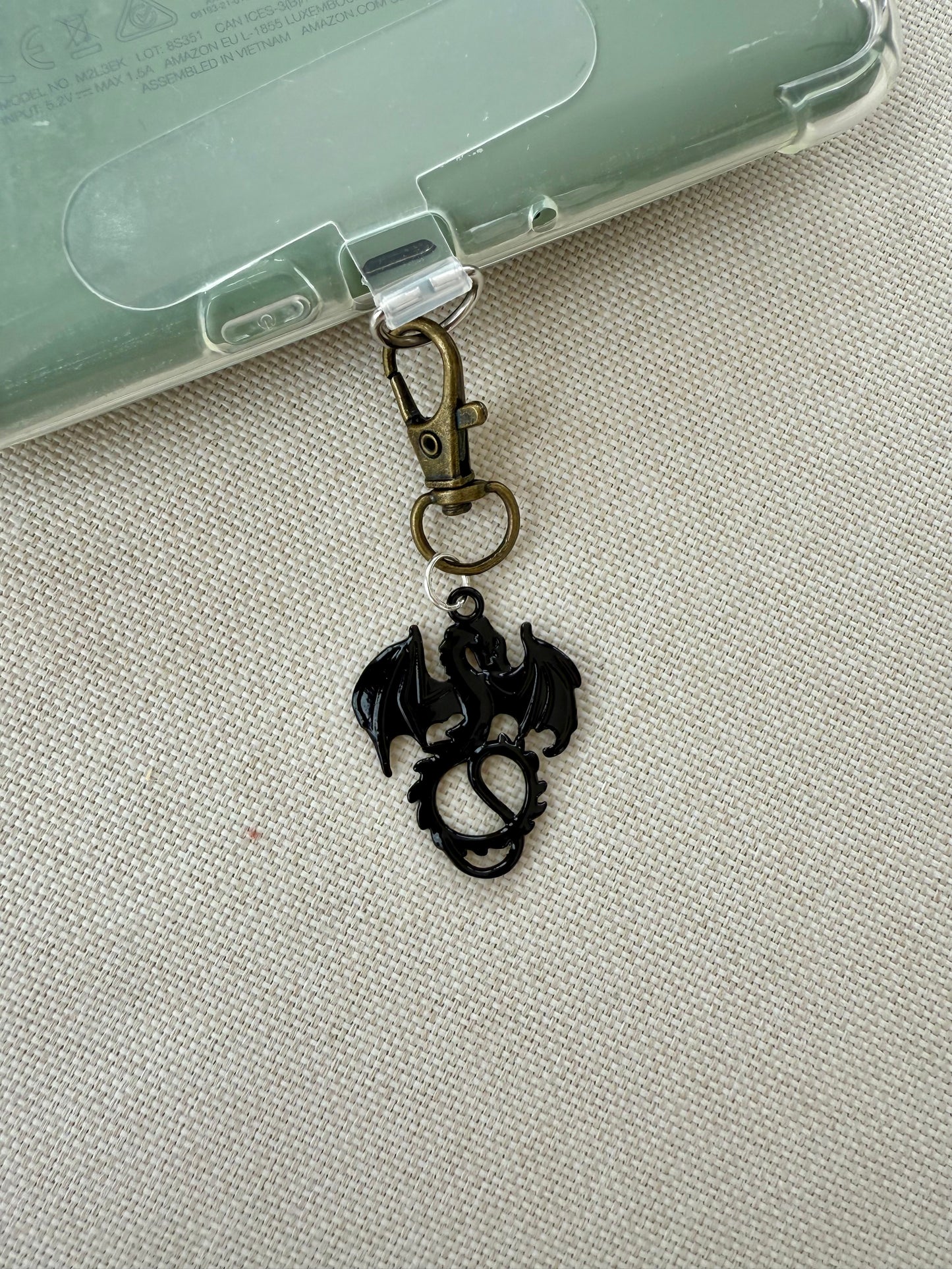 Black Dragon Tethered Charm