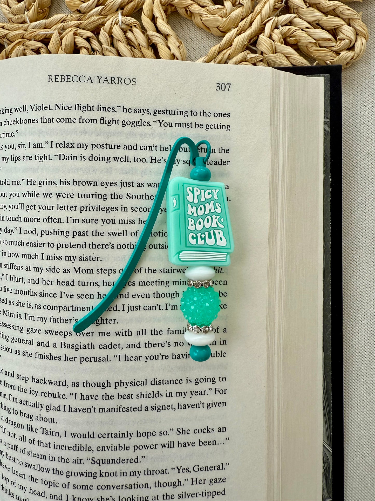 Spicy Moms Book Club Silicone Beaded Bookmark