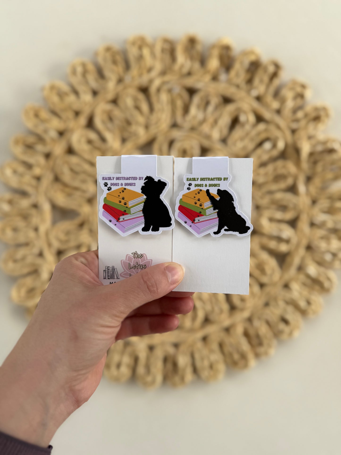 Easily Distracted by Dogs & Books Magnetic Bookmark