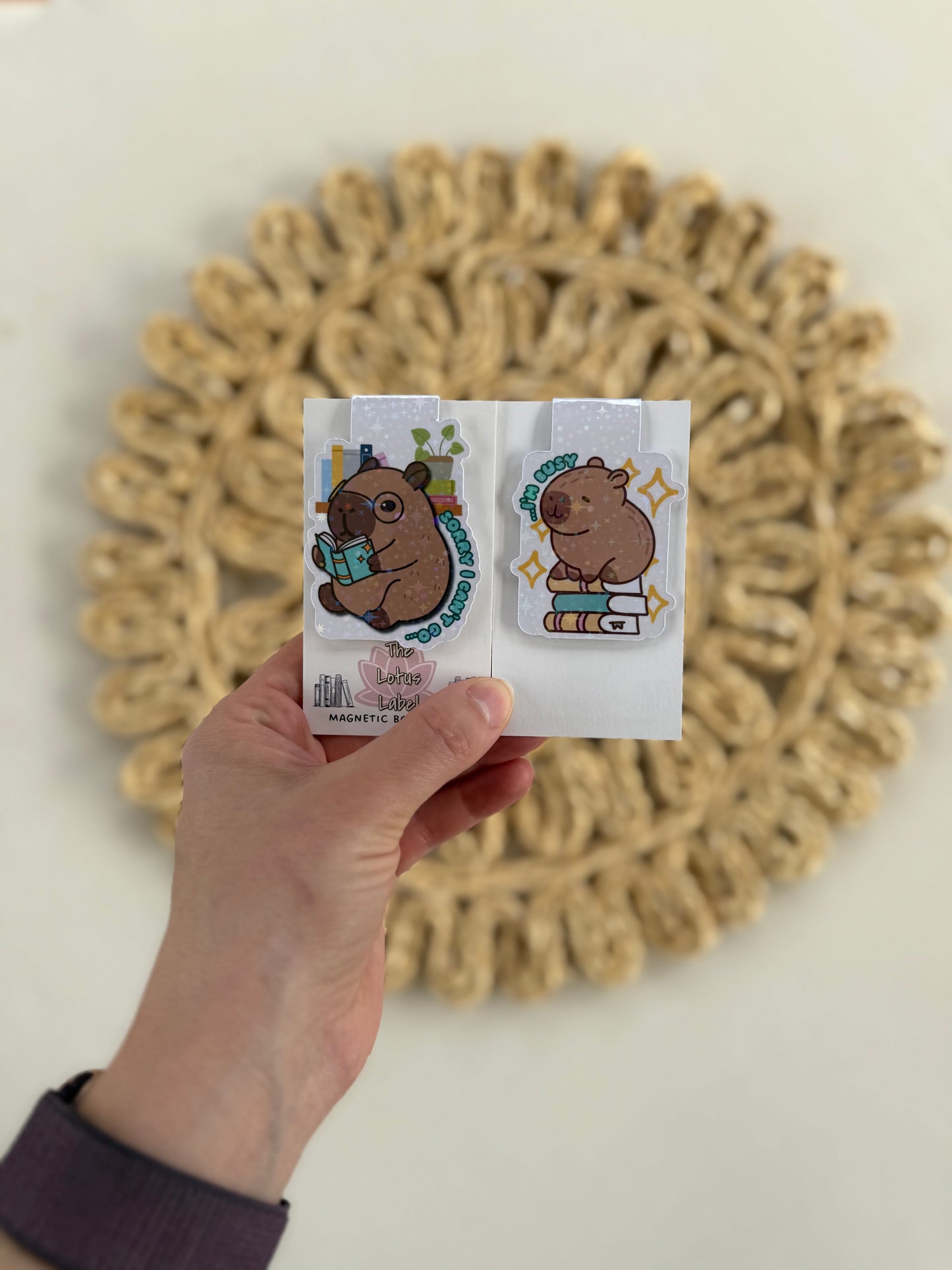 Sorry I can't go Capybara Magnetic Bookmark