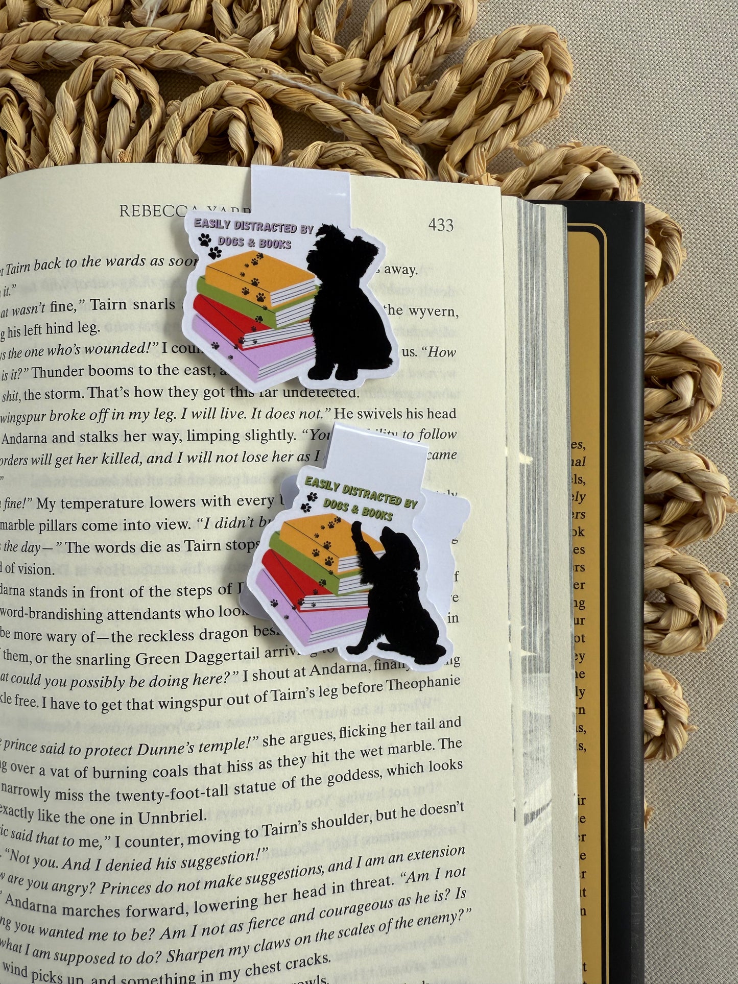 Easily Distracted by Dogs & Books Magnetic Bookmark