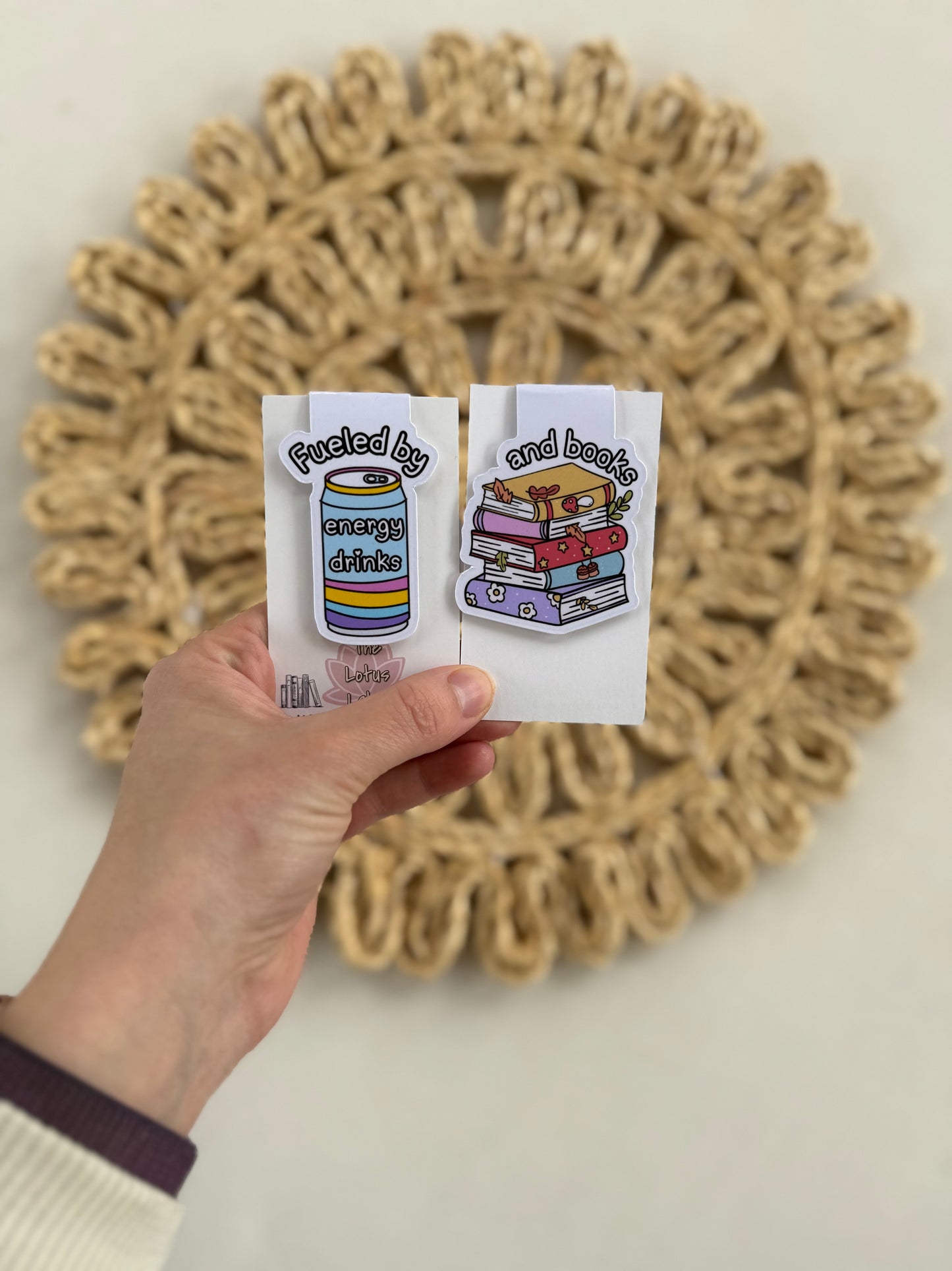 Fueled by Energy Drinks & Books Magnetic Bookmark