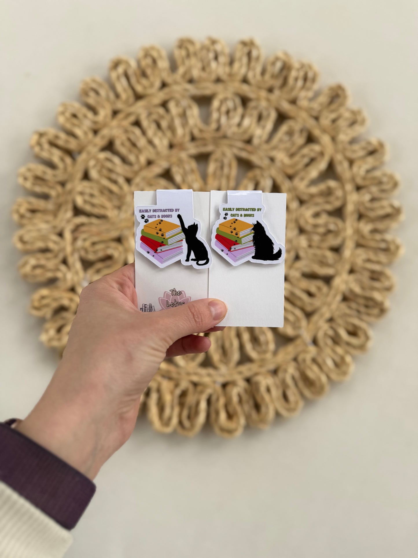 Easily Distracted by Cats & Books Magnetic Bookmark