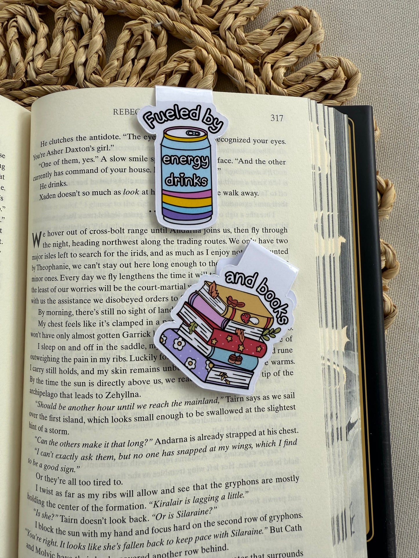 Fueled by Energy Drinks & Books Magnetic Bookmark