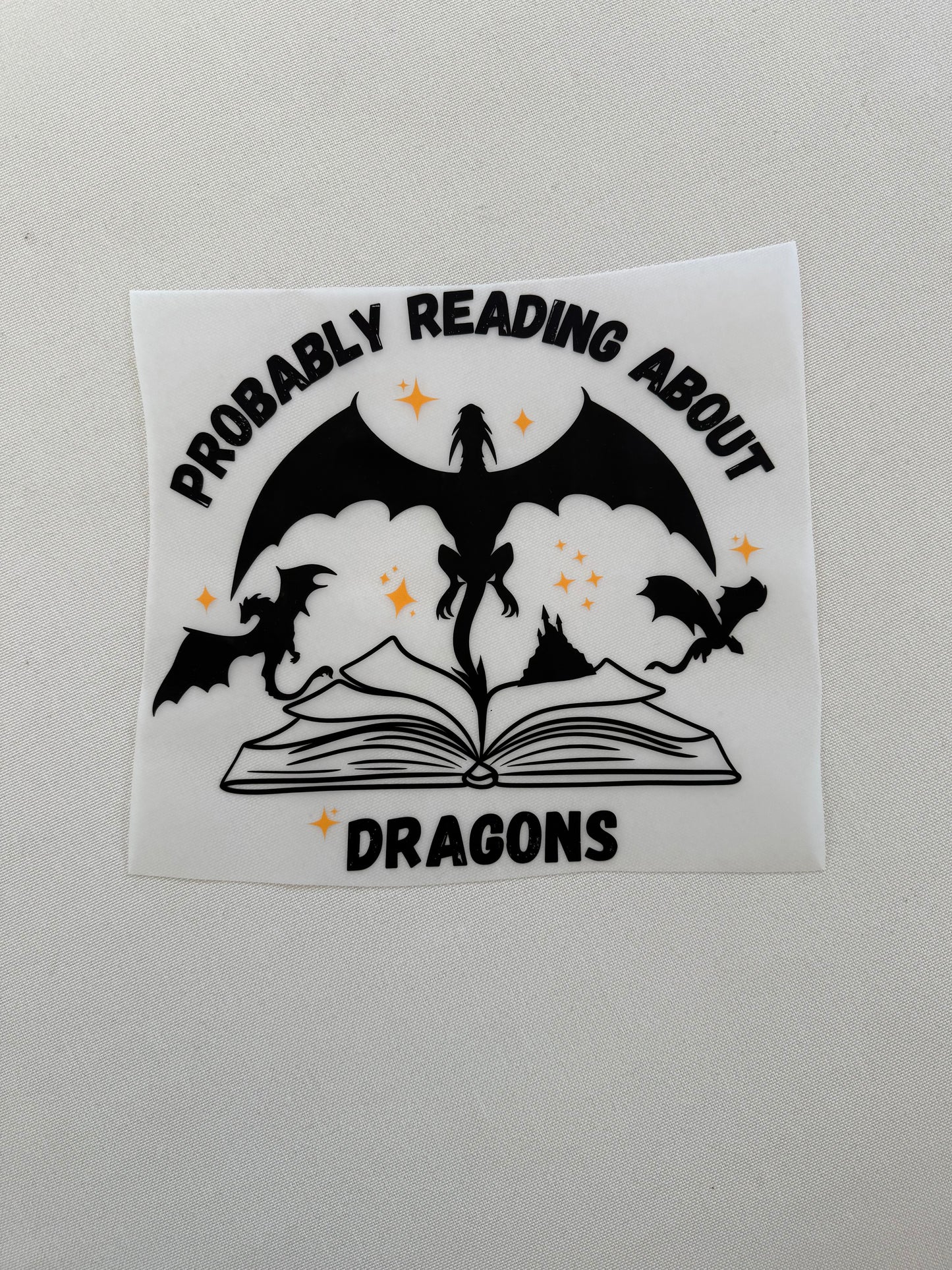 Probably reading about dragons shirt