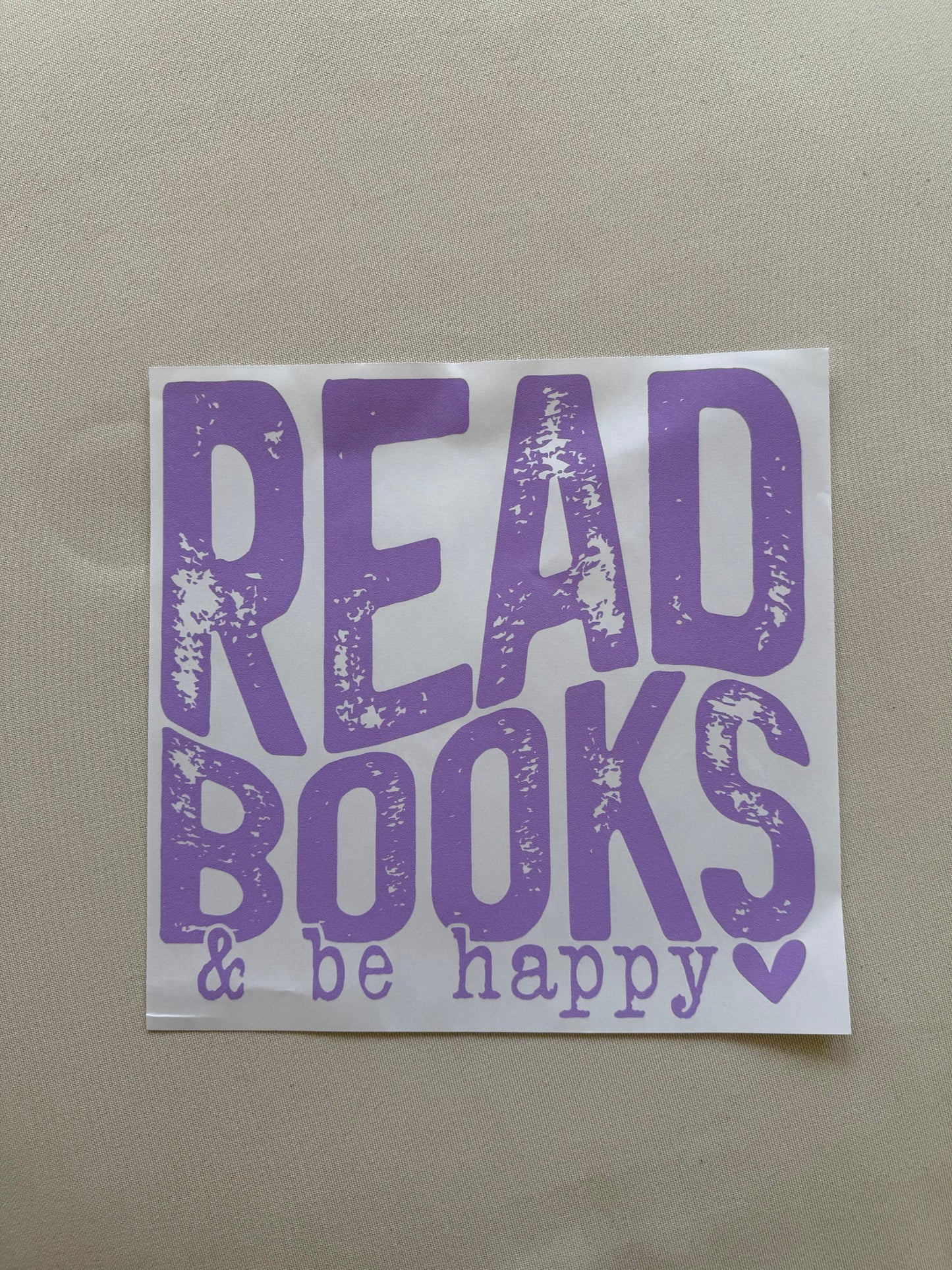 Read Books & Be Happy Shirt (purple ink)