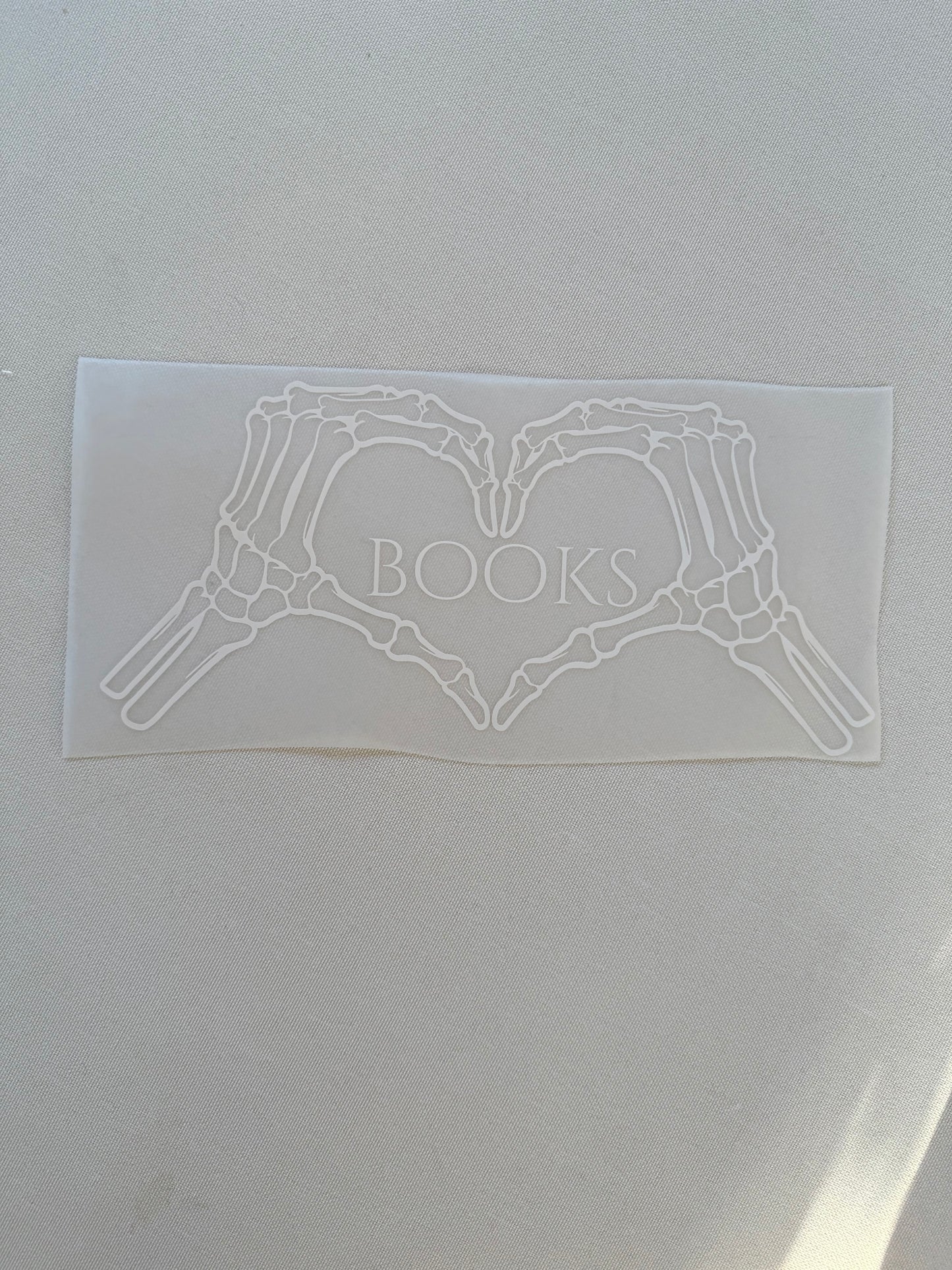 Books Skeleton Hands Shirt (white)