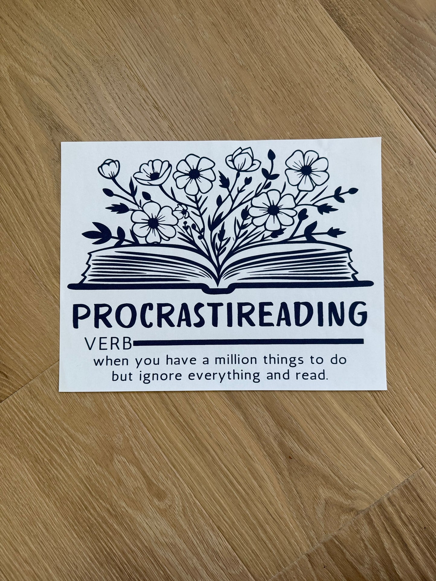 Procrastireading (navy ink) Shirt