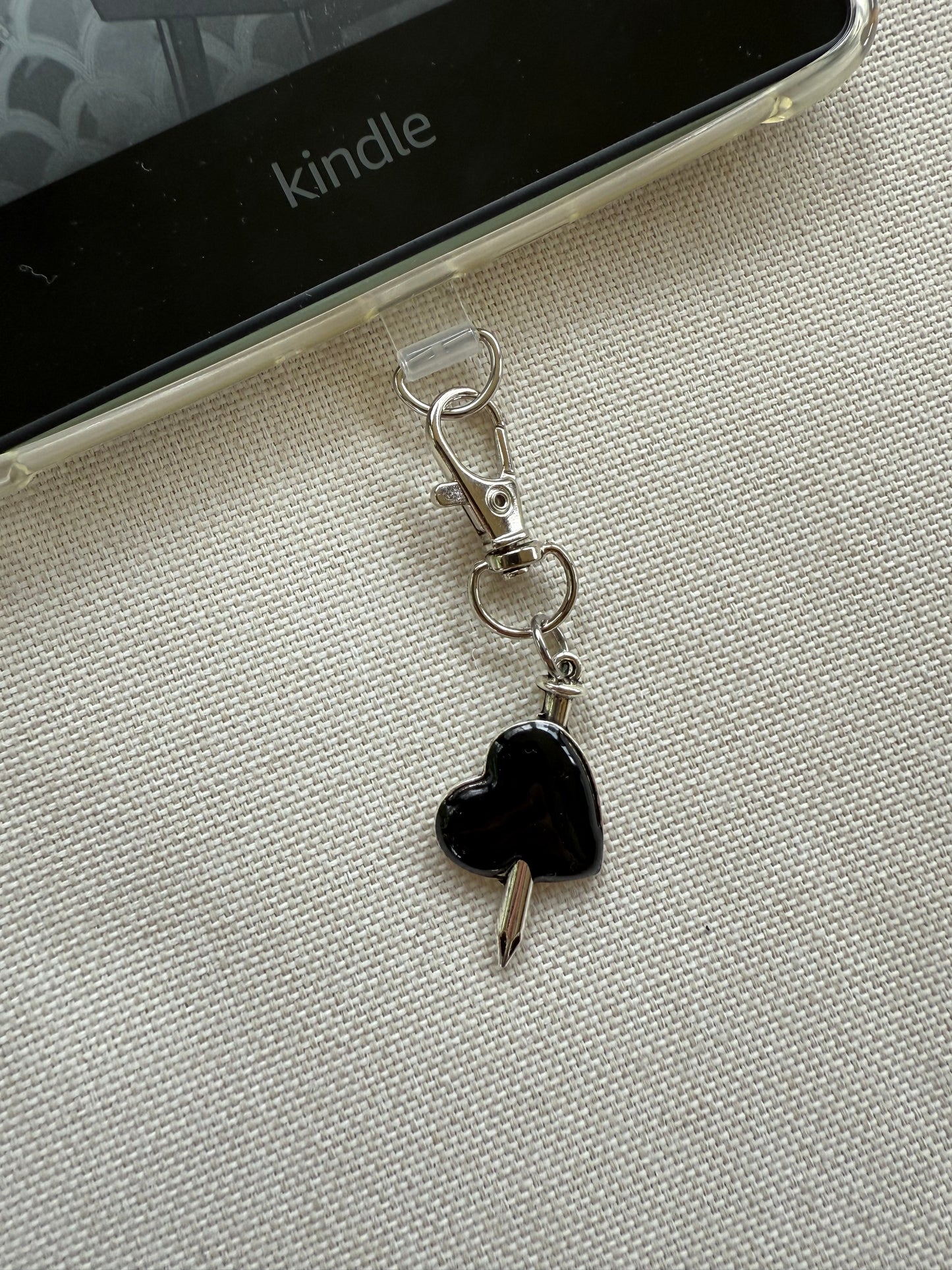 Heart with Knife Tethered Charm