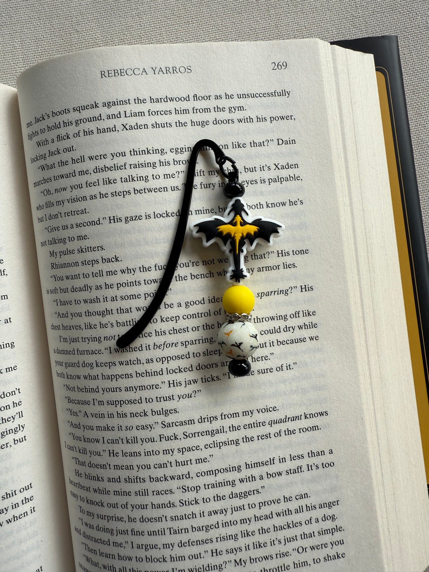 Double Dragon Beaded Bookmark