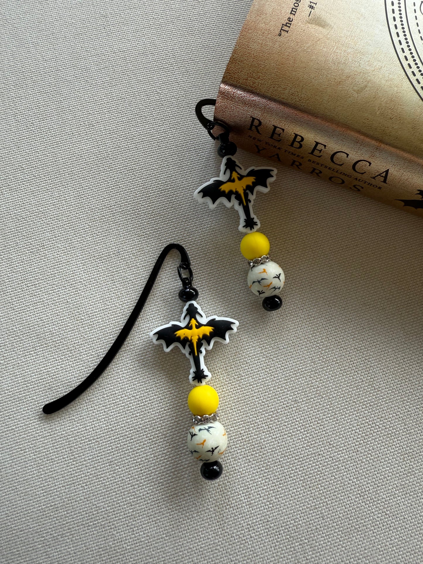 Double Dragon Beaded Bookmark