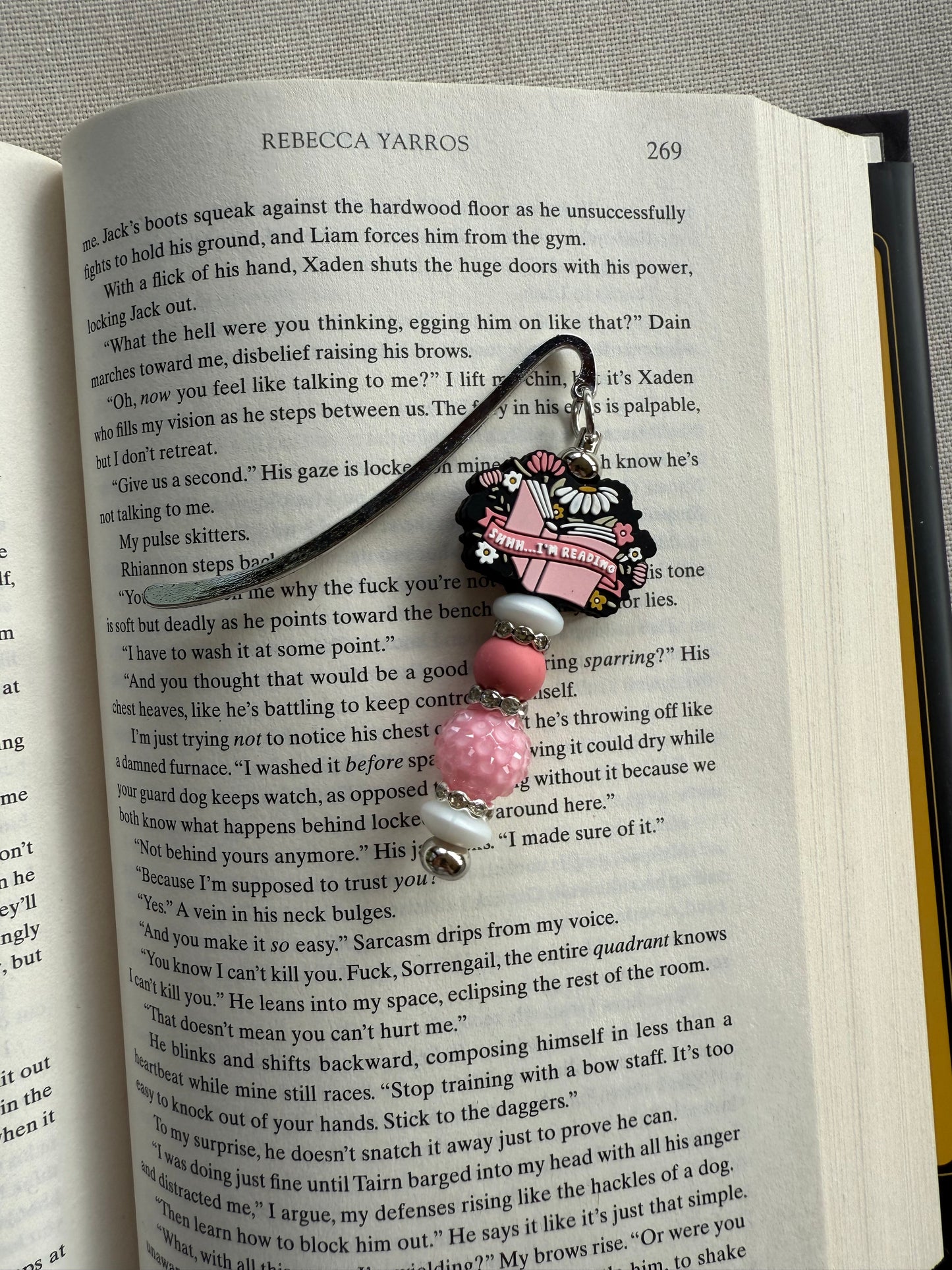 Shh... I'm reading Beaded Bookmark
