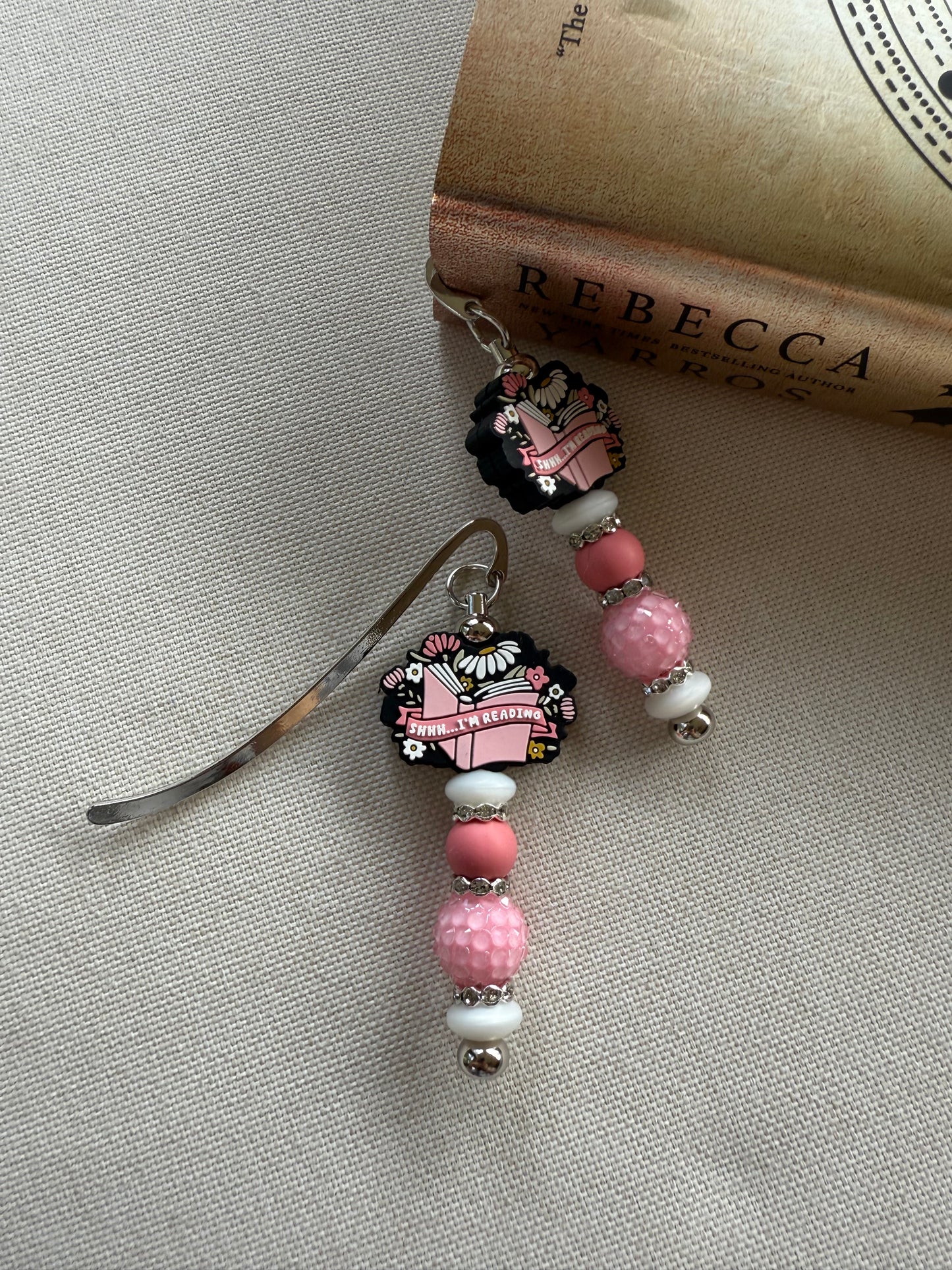 Shh... I'm reading Beaded Bookmark