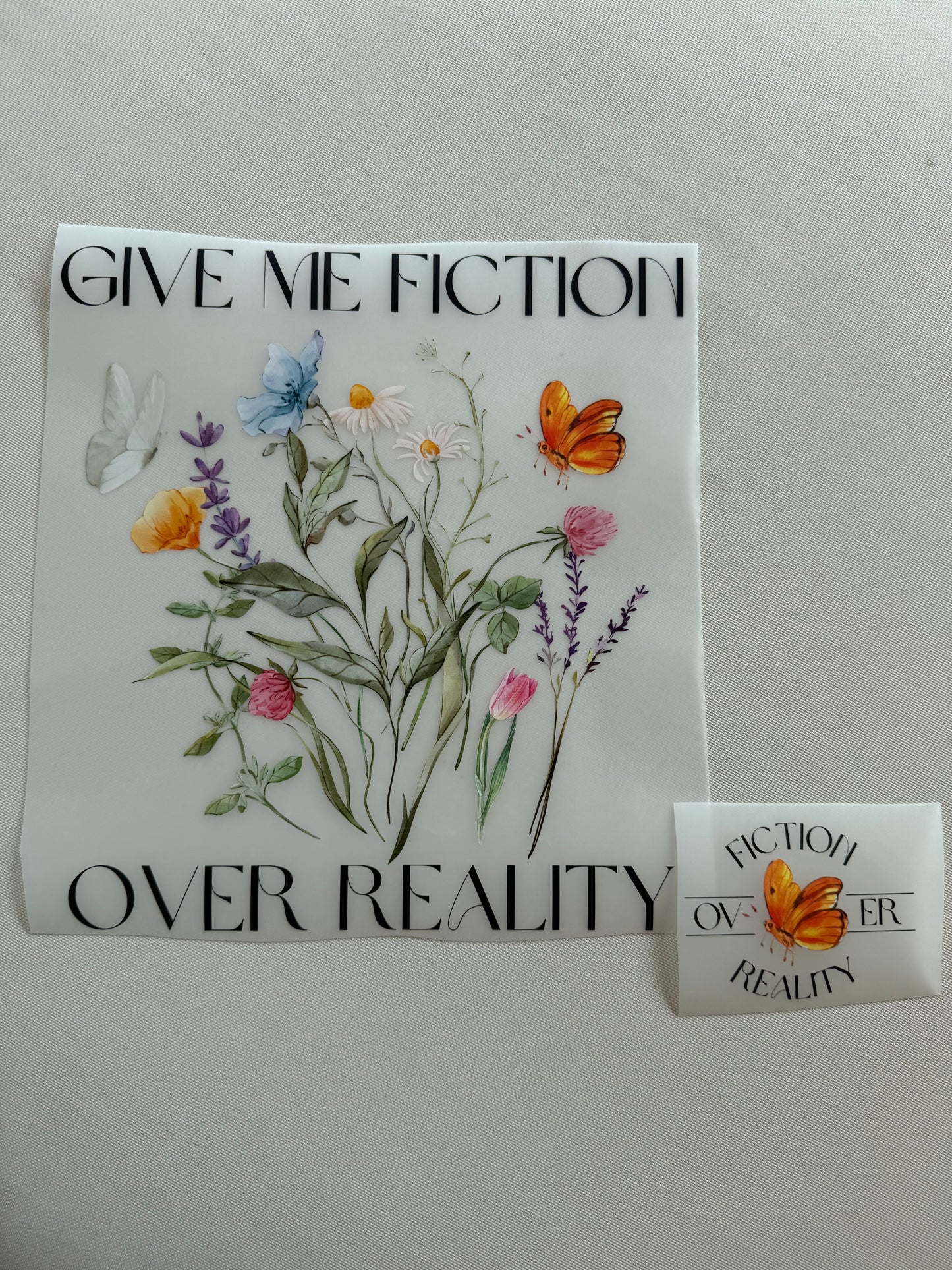 Give me fiction over reality Shirt (BACK & POCKET DESIGN)
