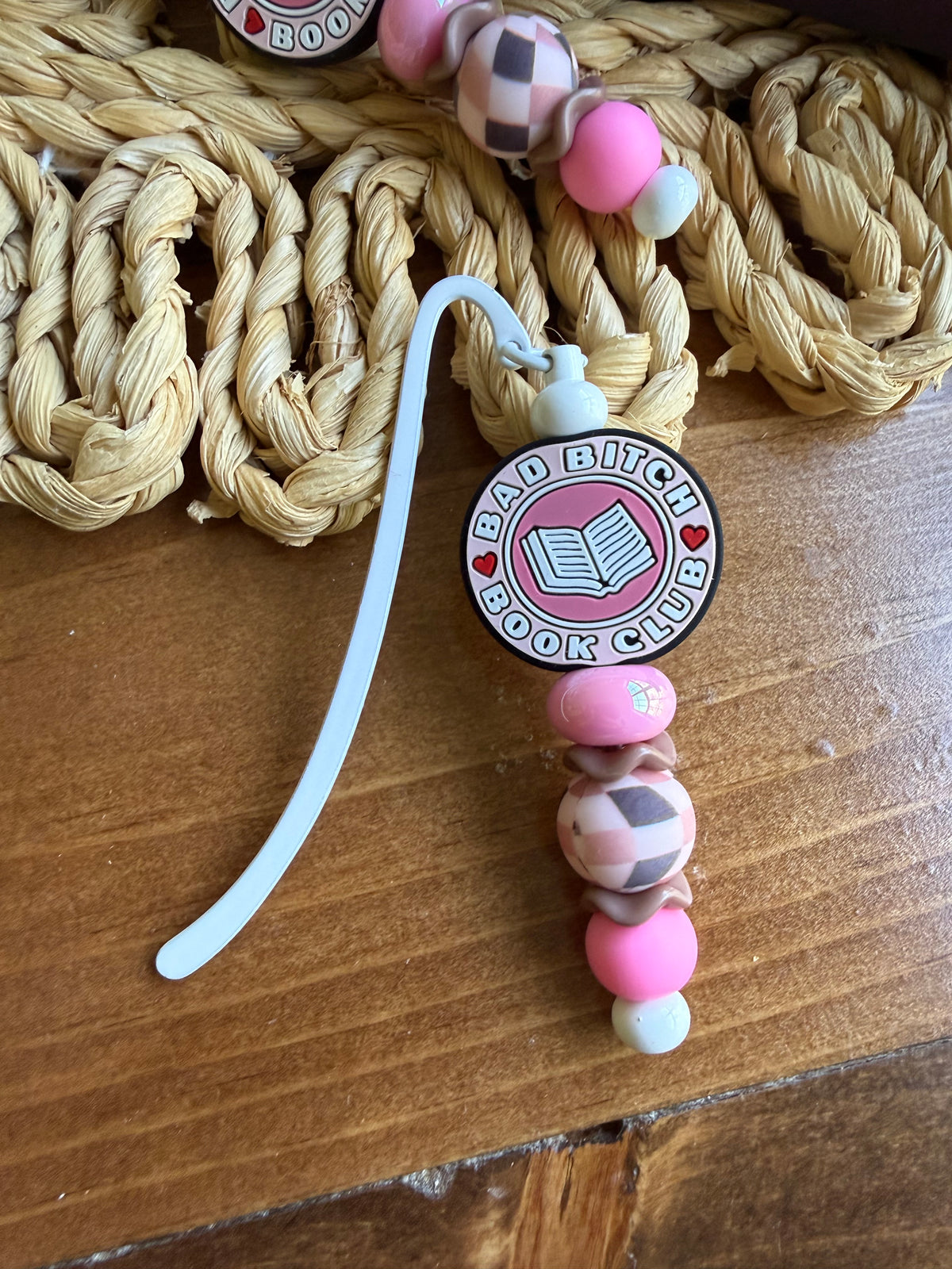 Bad bitch book club beaded bookmark