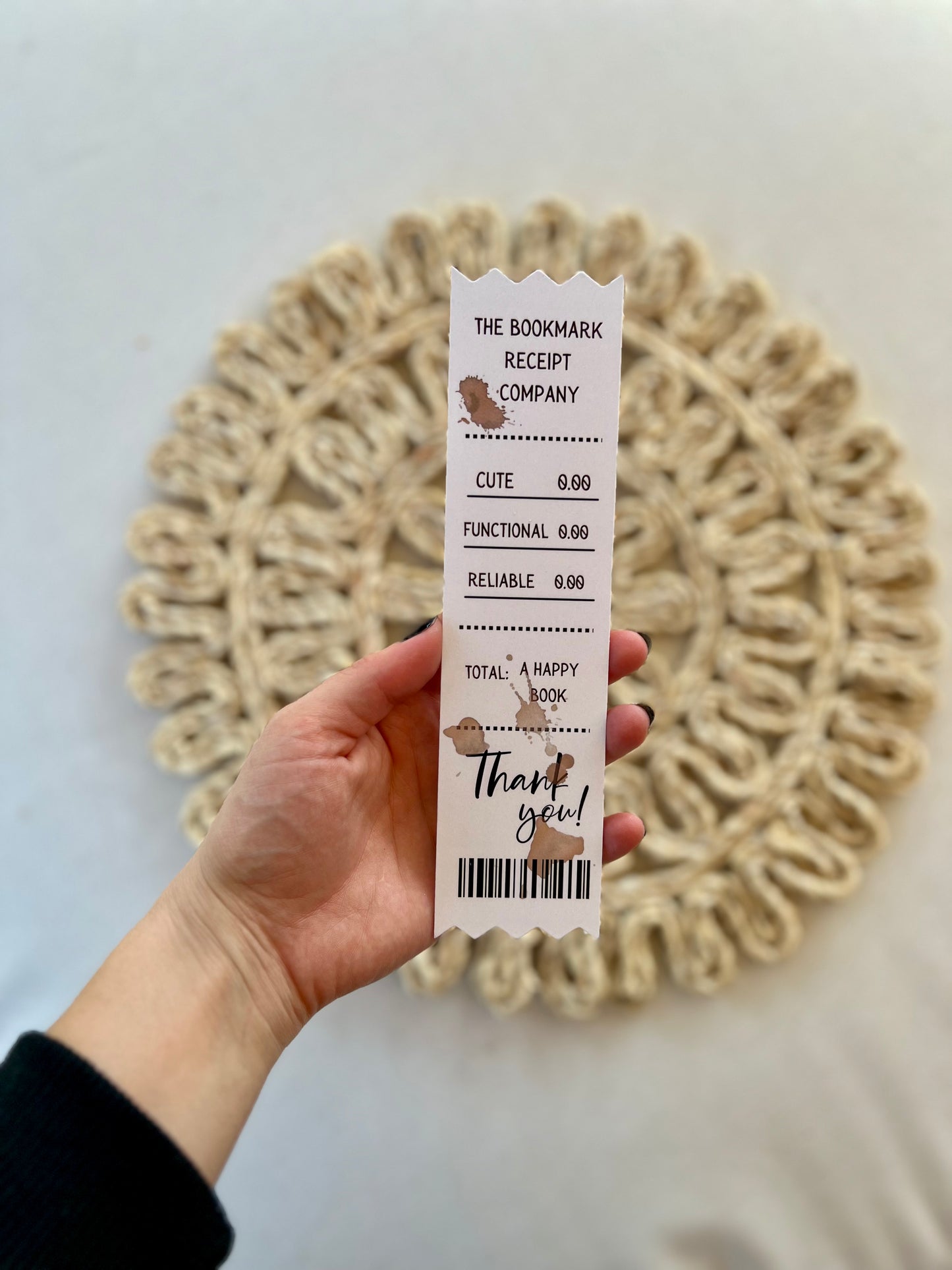 Soft Touch Laminate Receipt Classic Bookmark