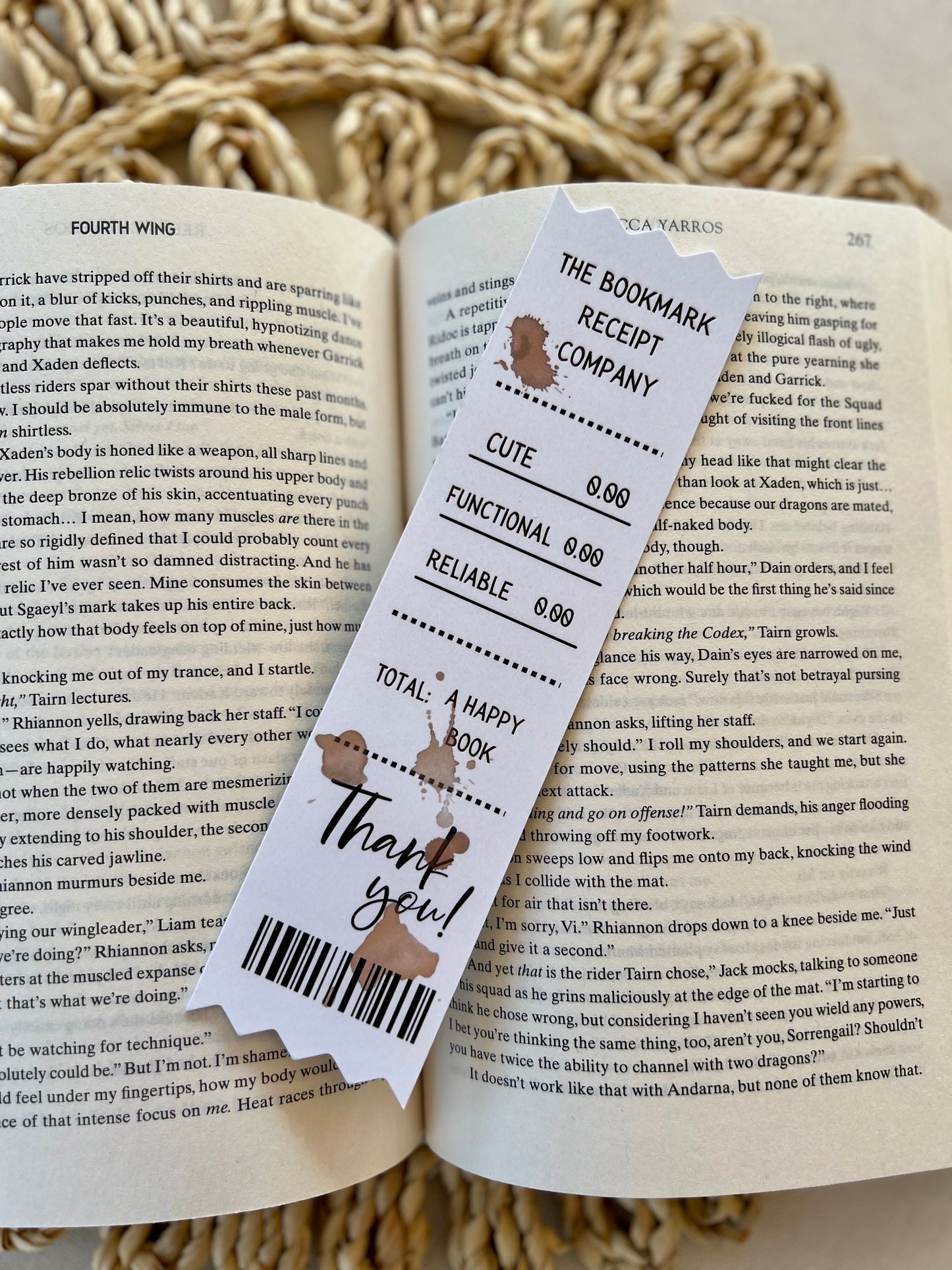 Soft Touch Laminate Receipt Classic Bookmark