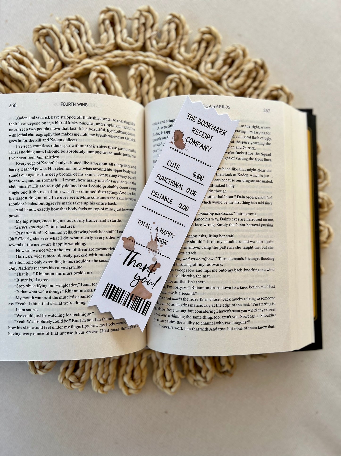 Soft Touch Laminate Receipt Classic Bookmark