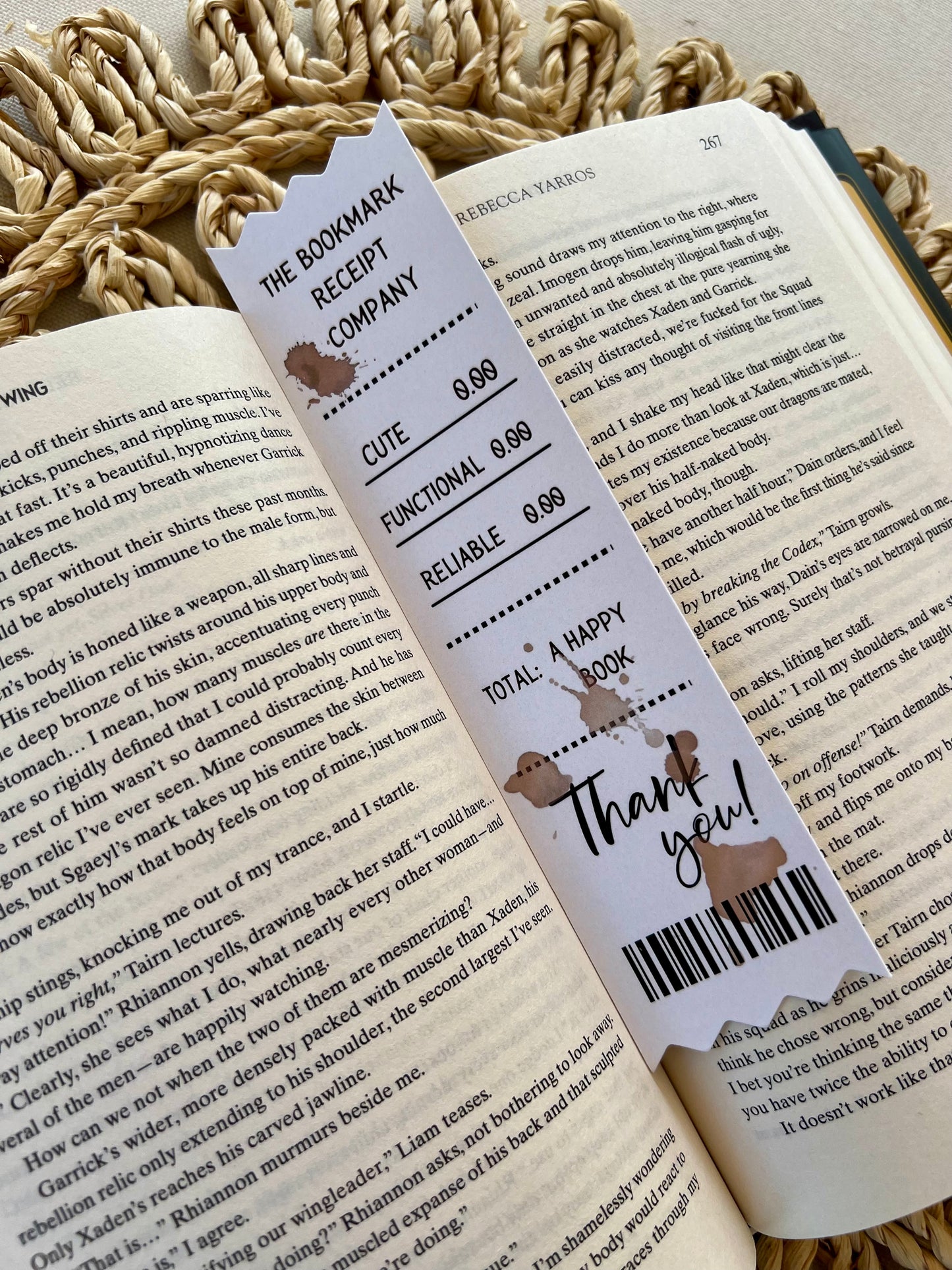 Soft Touch Laminate Receipt Classic Bookmark