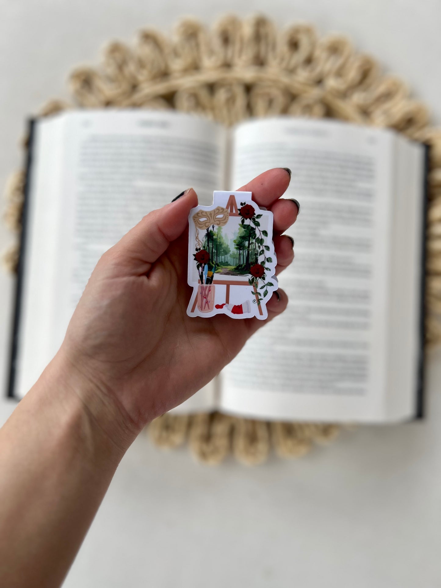 Rose Canvas (inspired by) Magnetic Bookmark