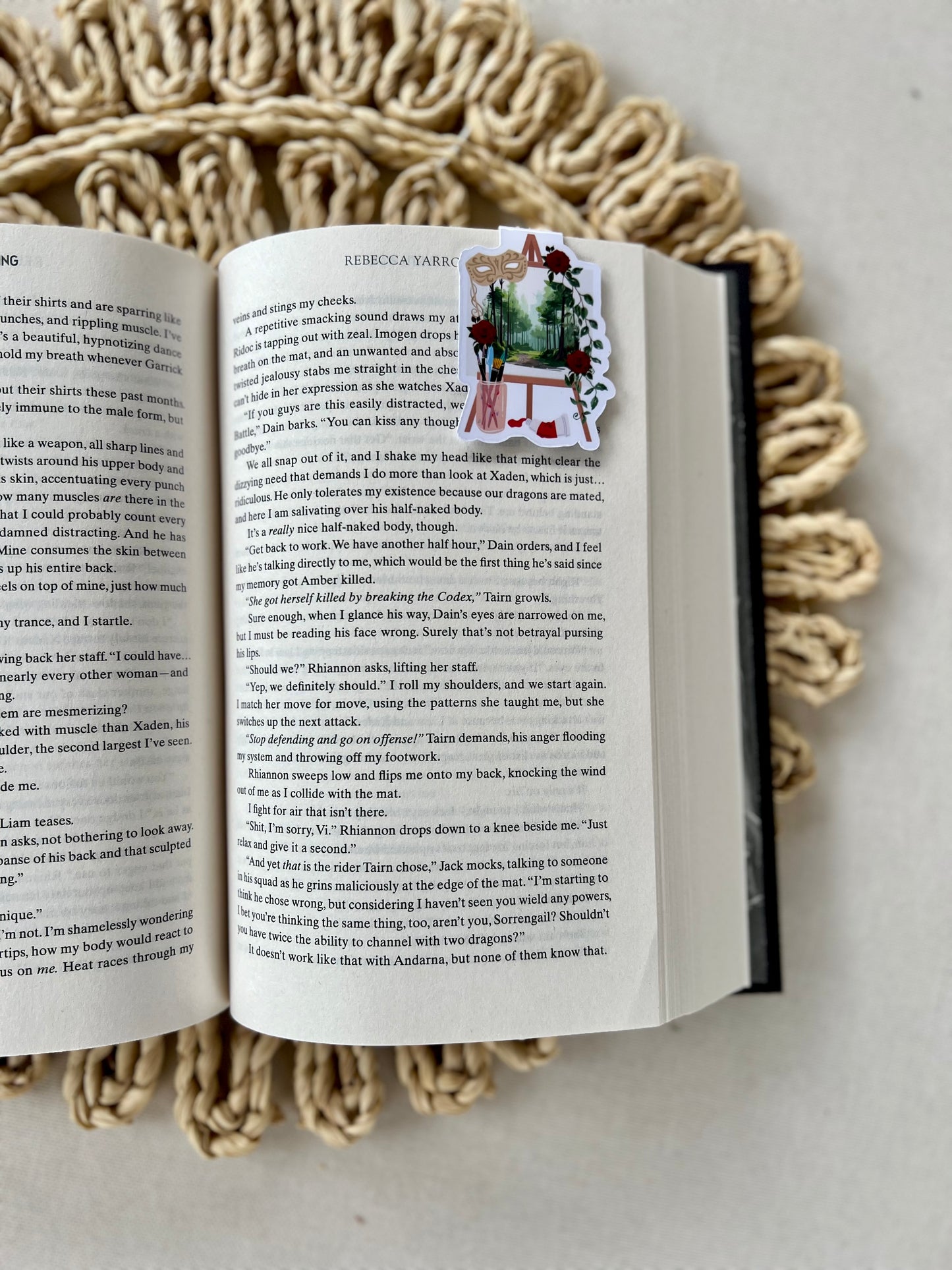 Rose Canvas (inspired by) Magnetic Bookmark