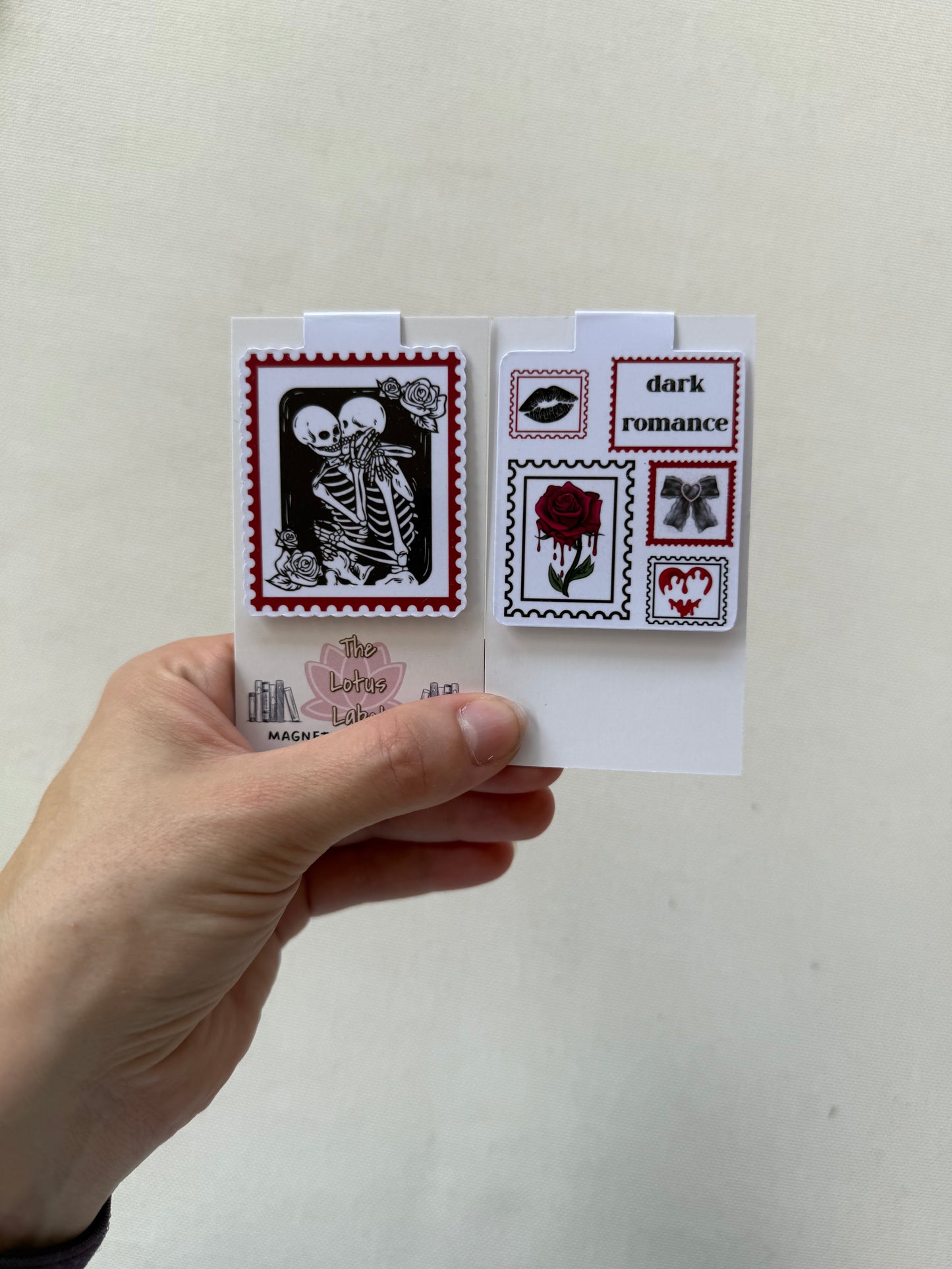 Dark Romance Stamps Magnetic Bookmark