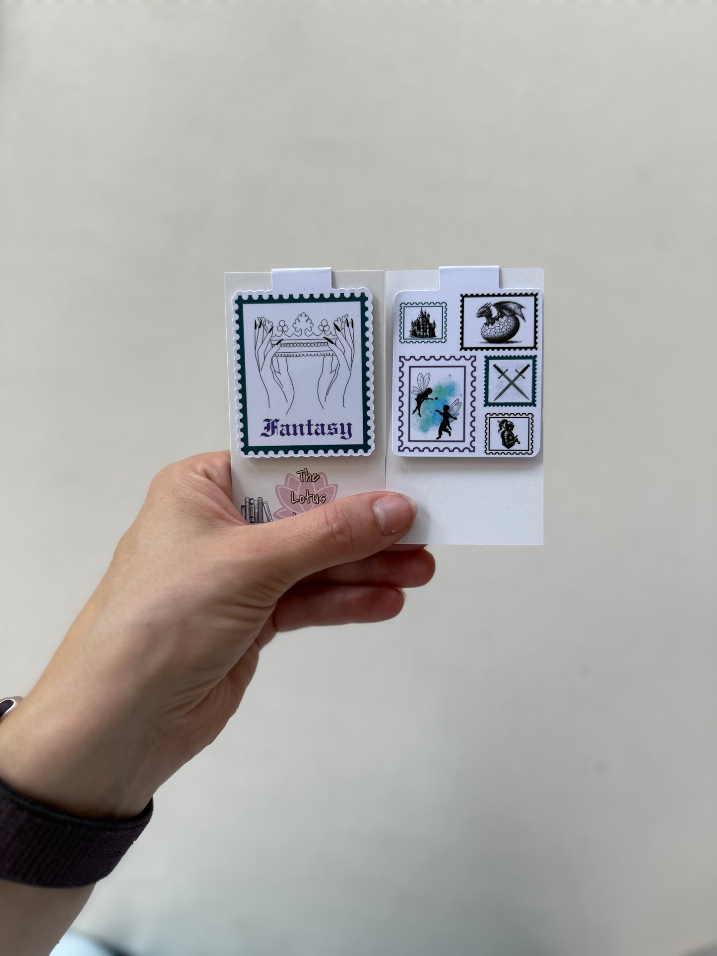 Fantasy Stamps Magnetic Bookmark