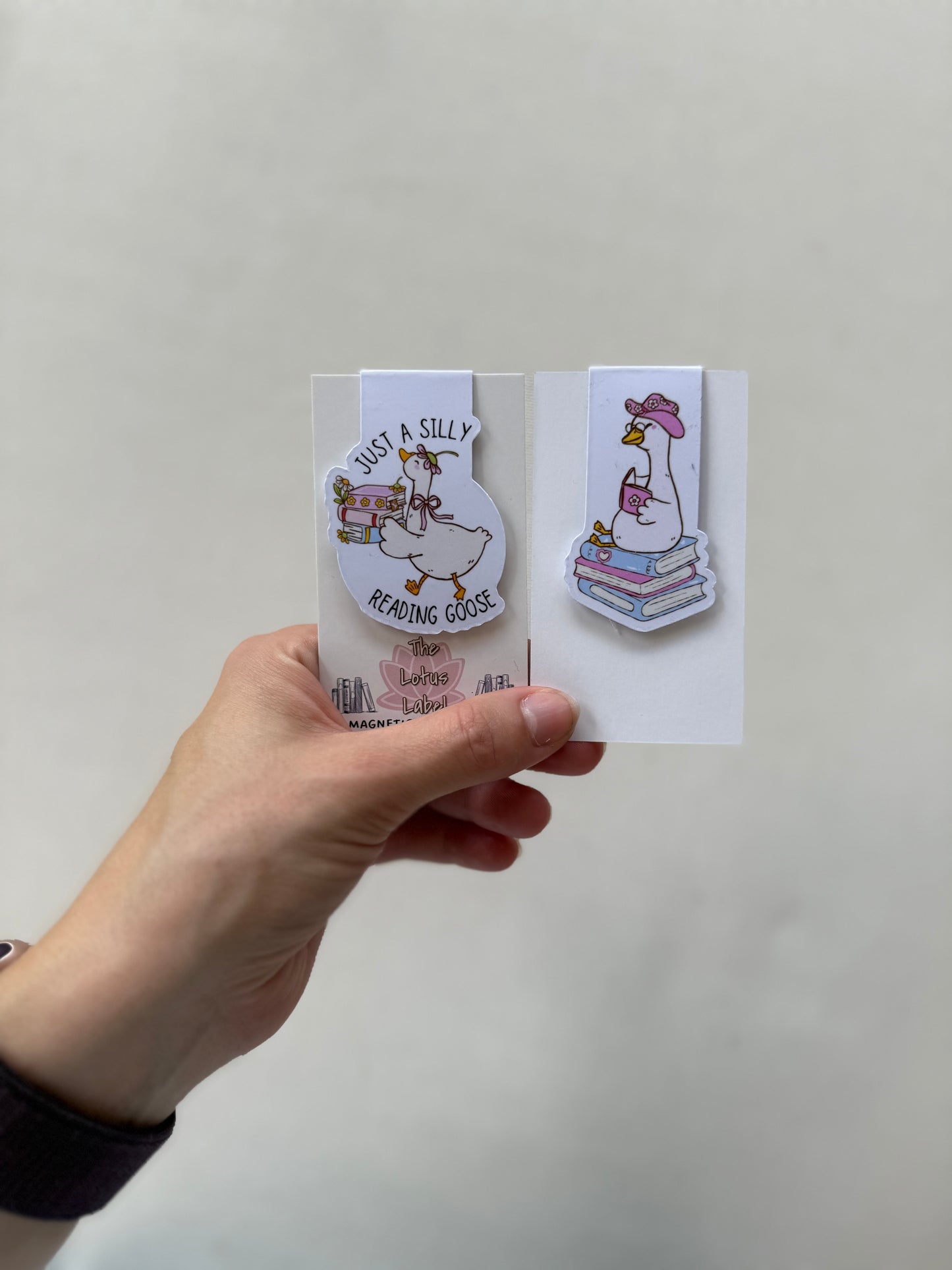 Silly Reading Goose Magnetic Bookmark
