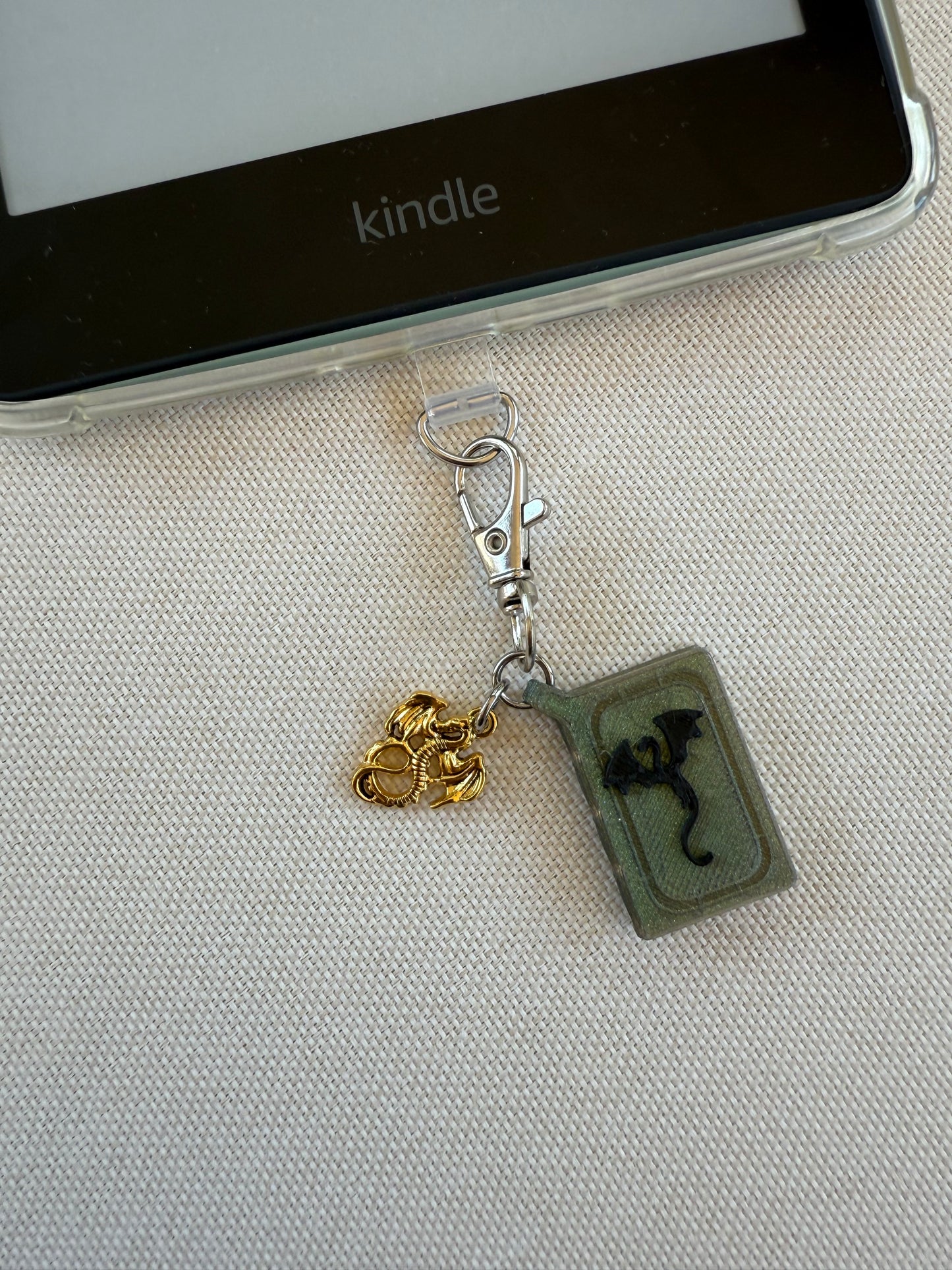 Dragon Book Tethered Charm