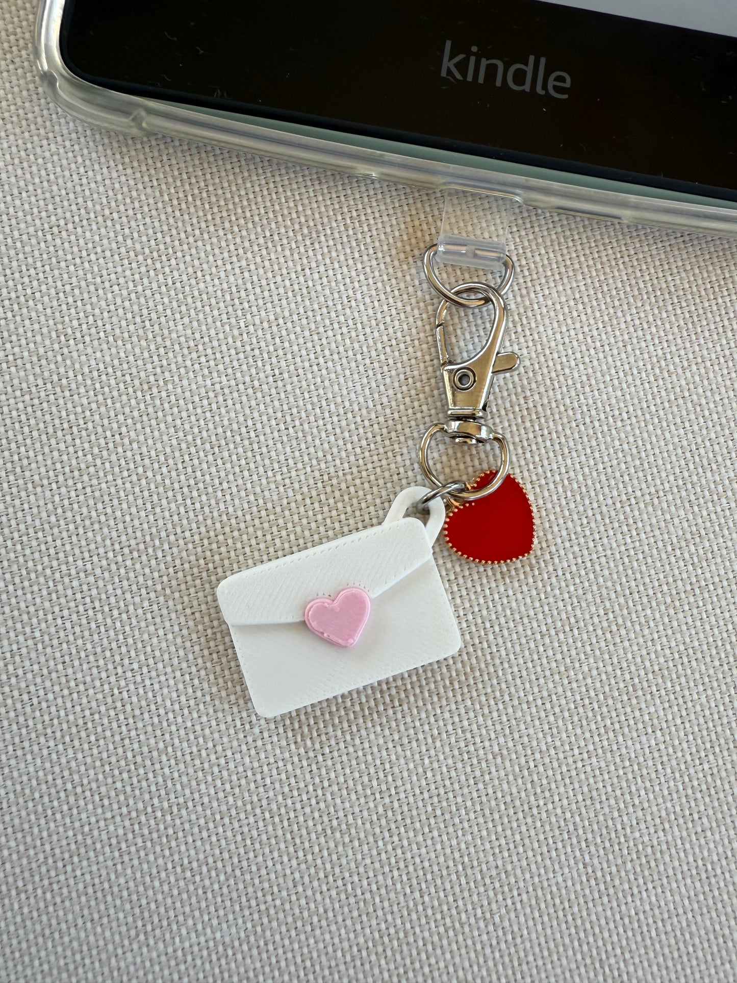 Heart Envelope Tethered Charm