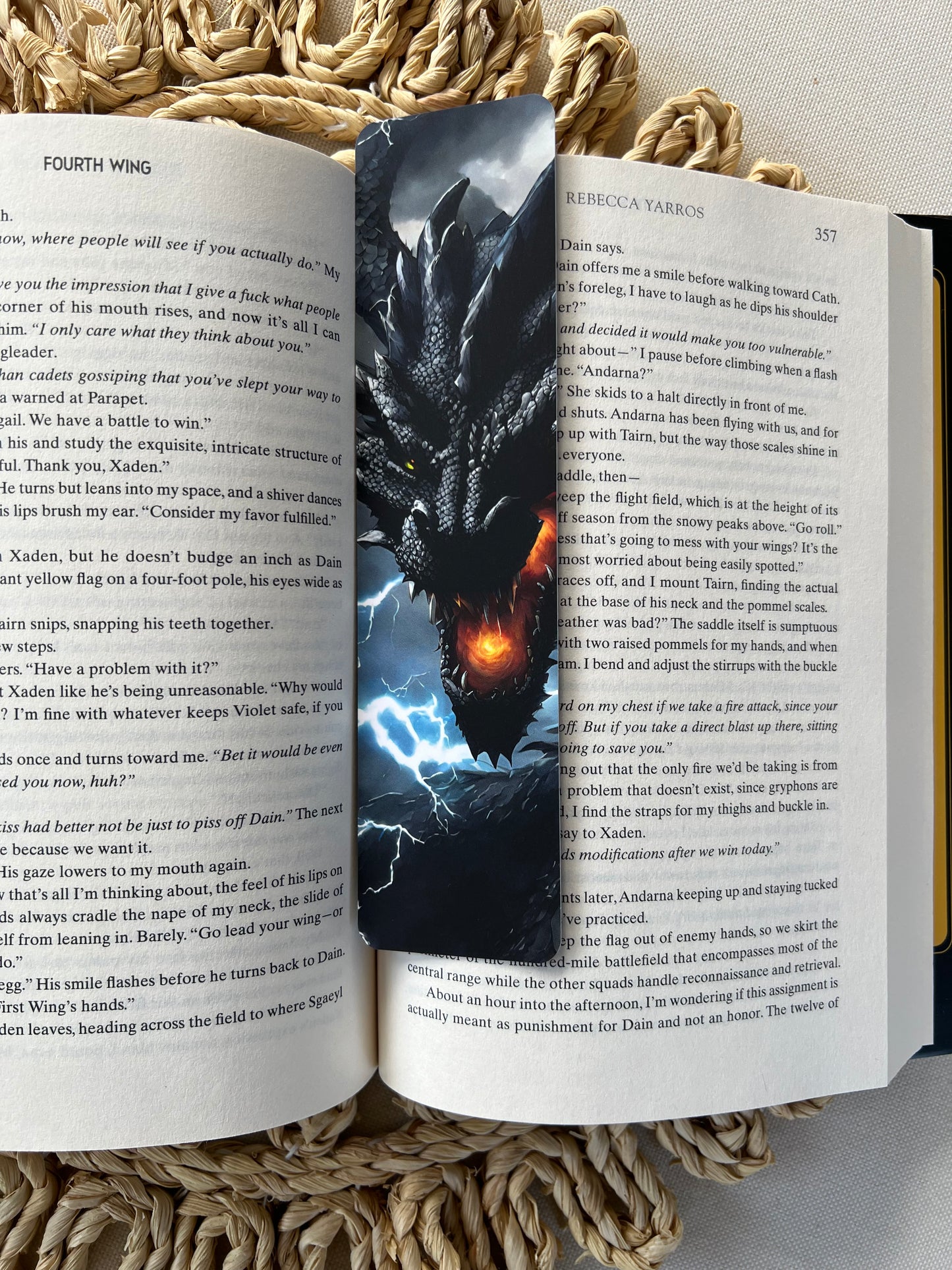 Soft Touch Laminate Dragon/Girl Classic Bookmark