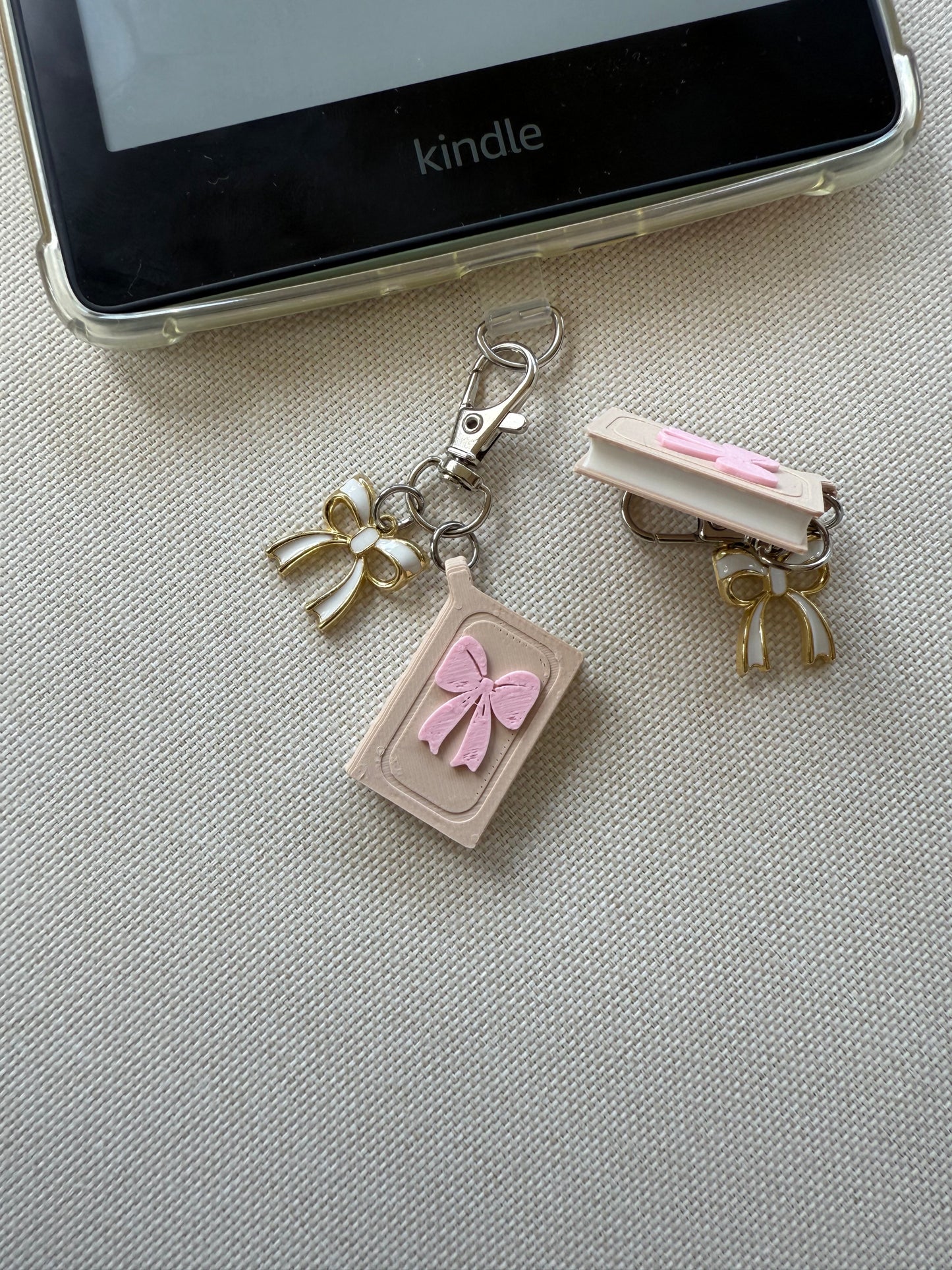 Bow Book Tethered Charm