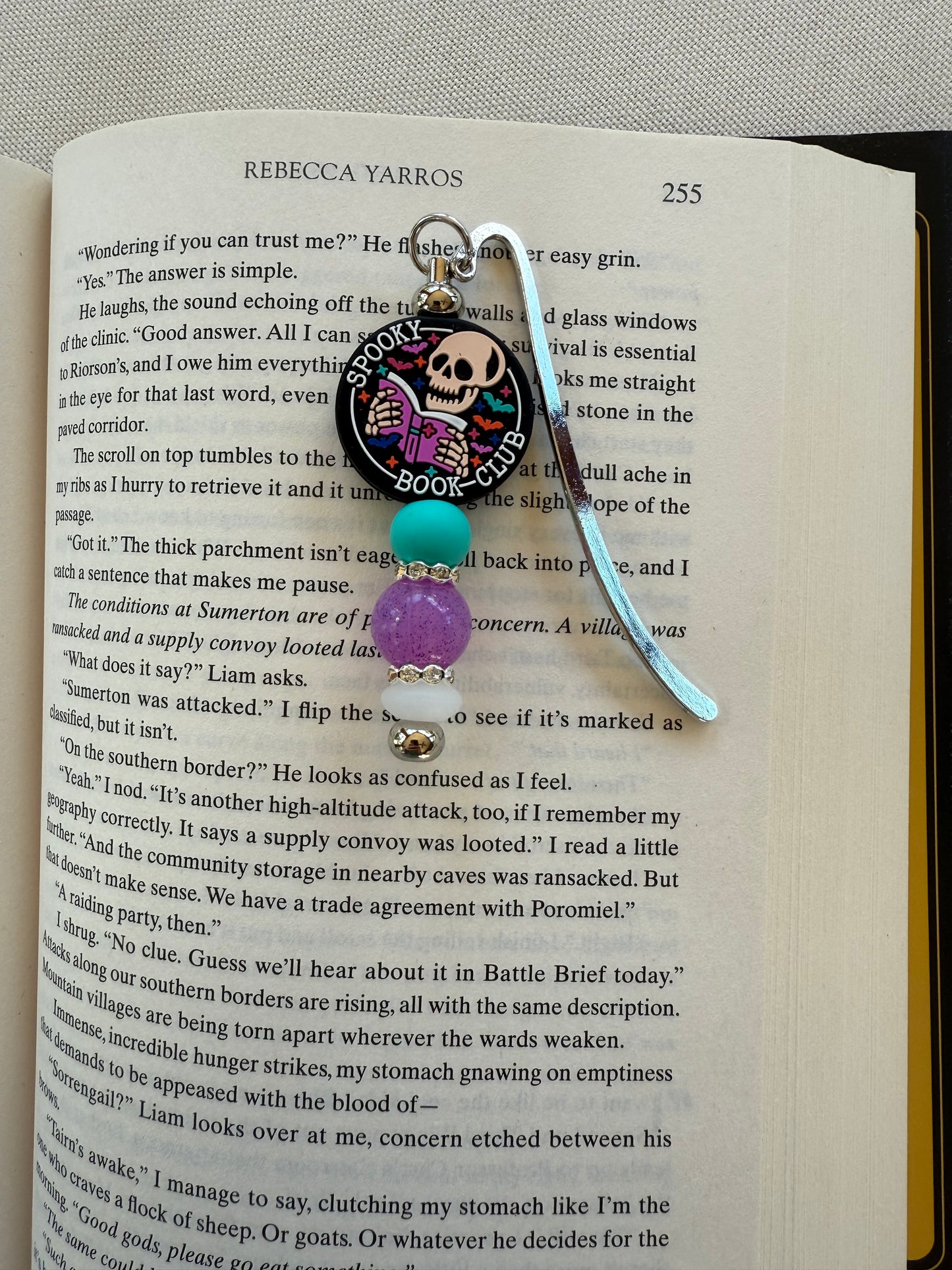 Spooky Book Club Beaded Bookmark