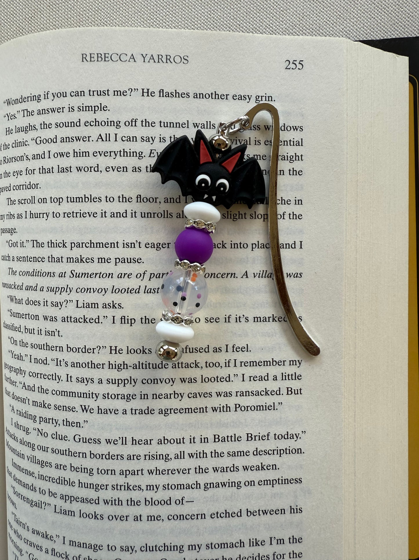 Bat Beaded bookmark