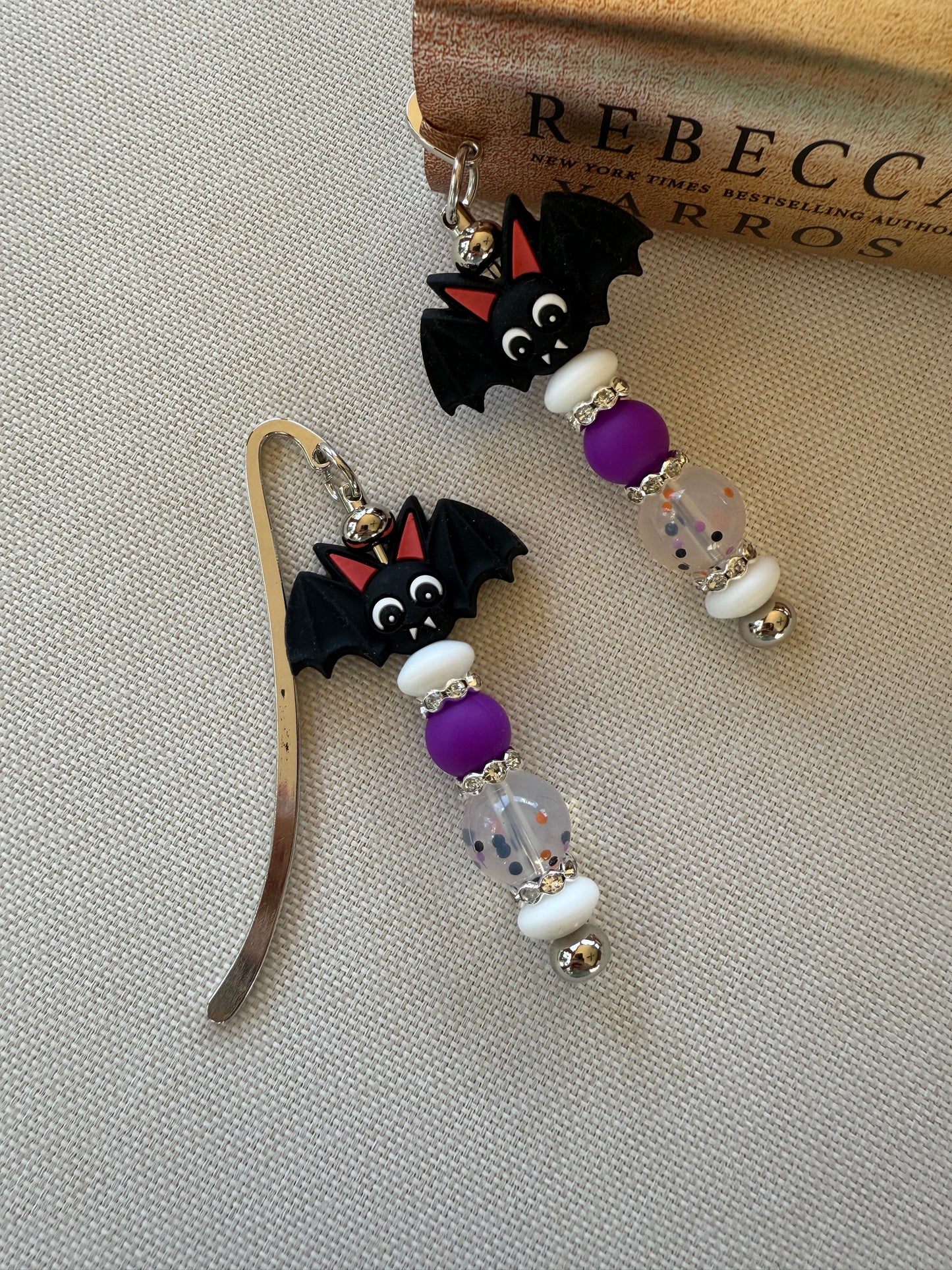 Bat Beaded bookmark