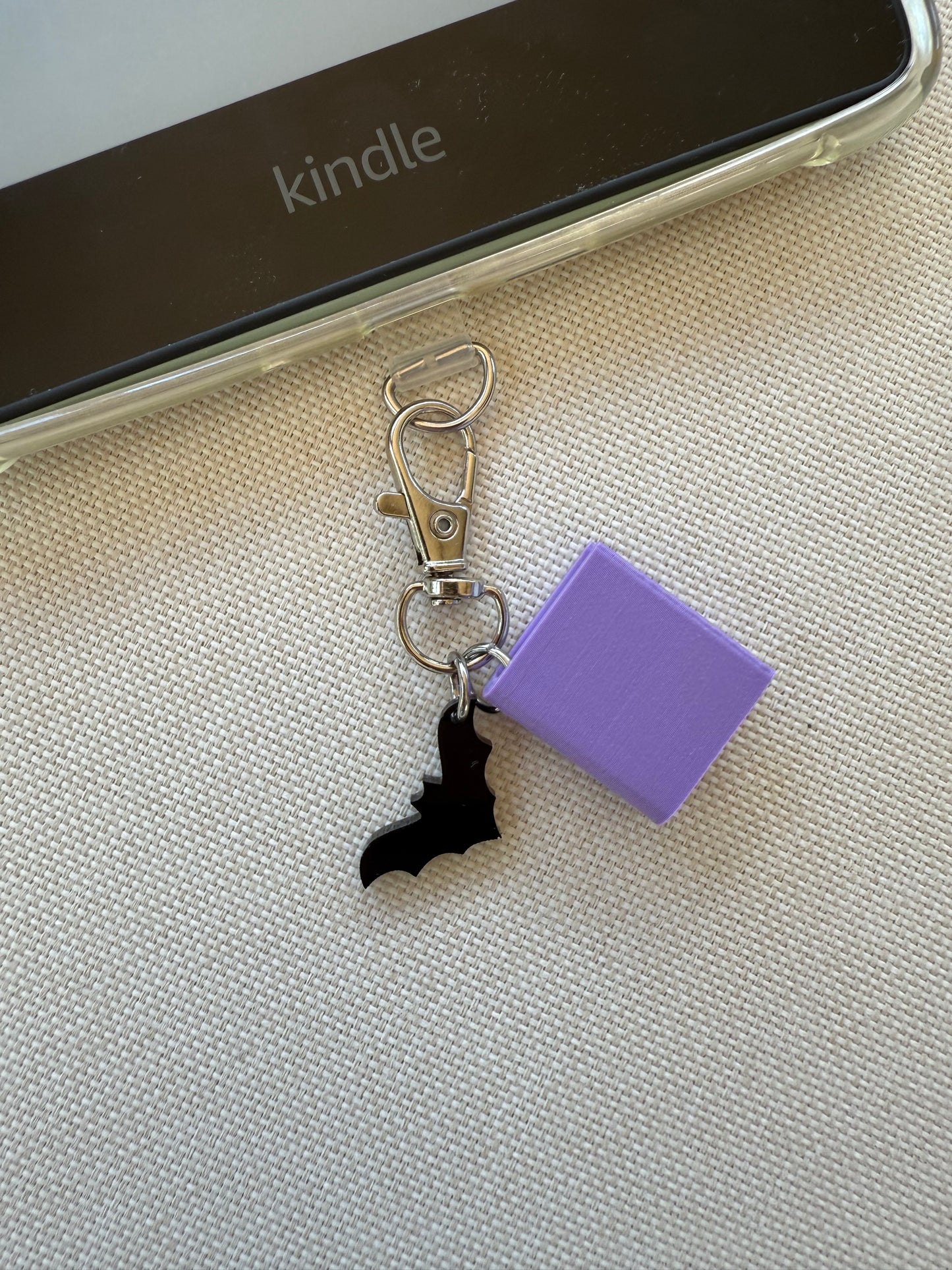 Book with Bat Tethered Charm